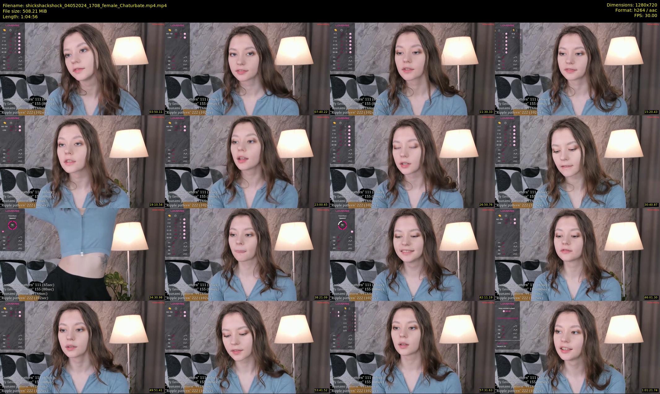 shickshackshock — 65 minute Chaturbate female cam show recording, 720p, May 4, 2024
