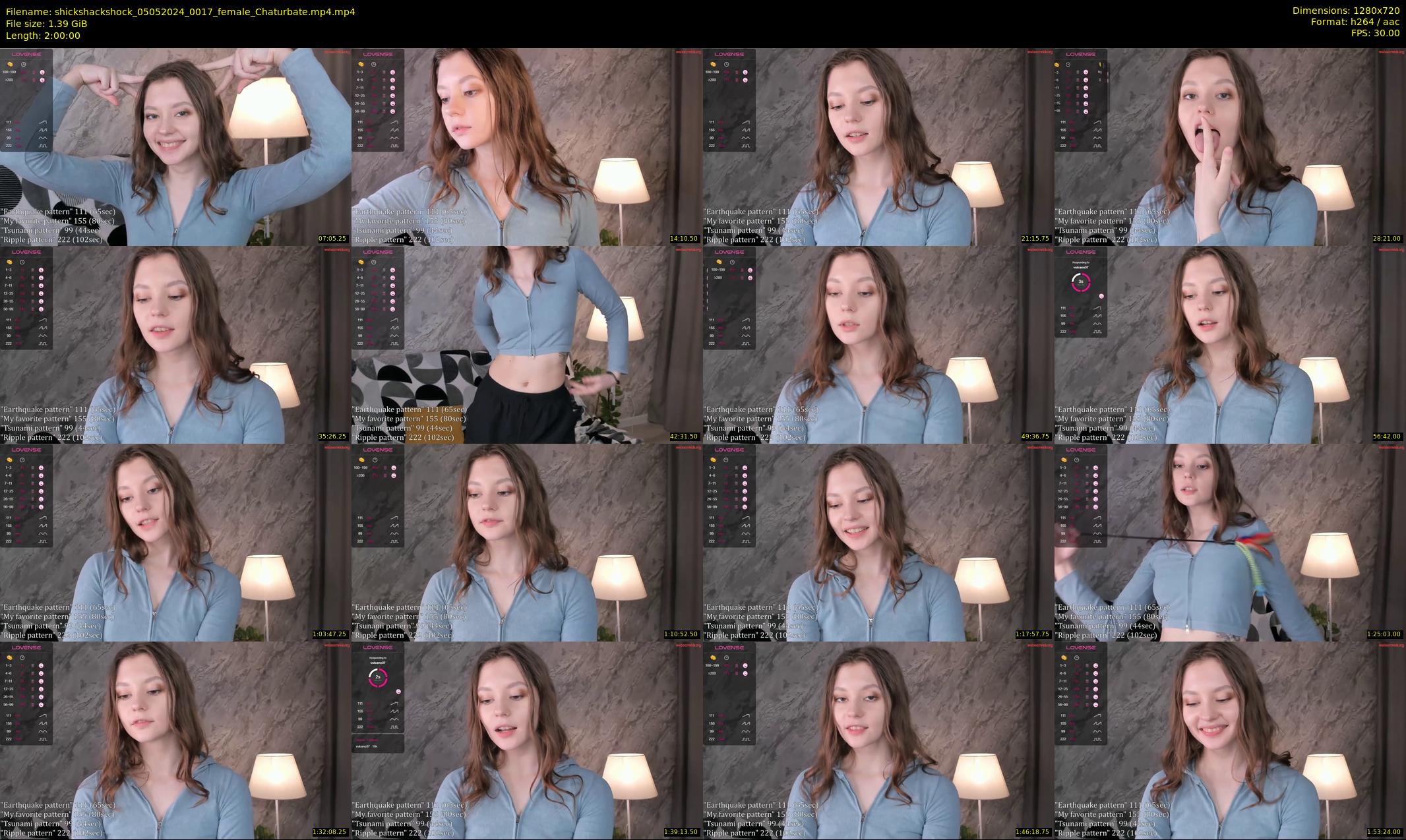 shickshackshock — 120 minute Chaturbate female cam show recording, 720p, May 5, 2024