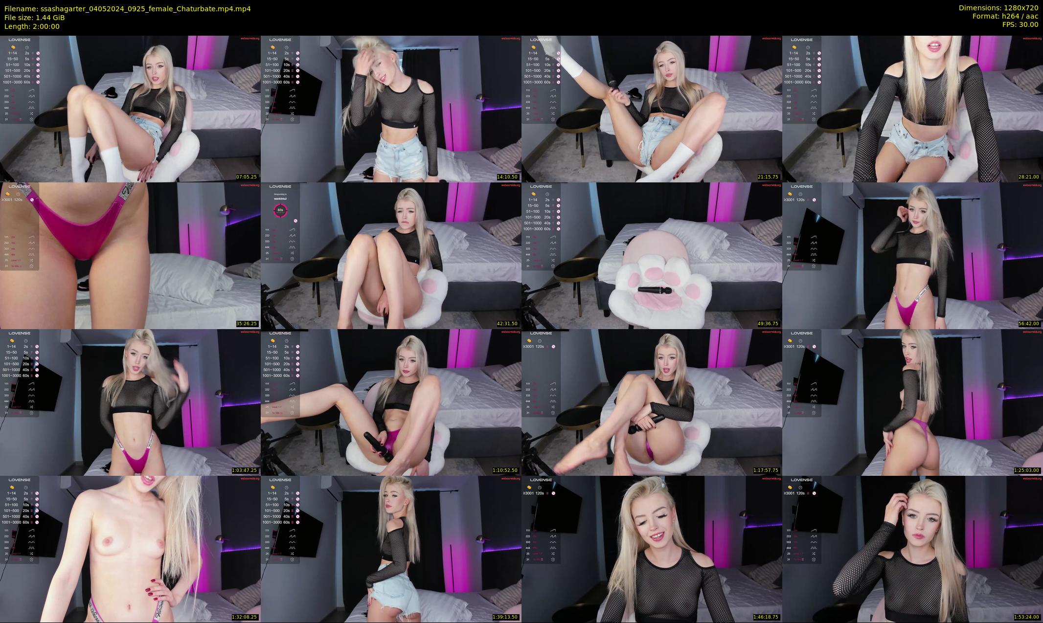 ssashagarter — 120 minute Chaturbate female cam show recording, 720p, May 4, 2024
