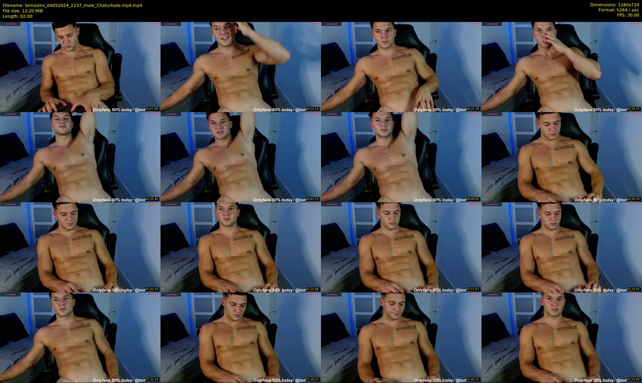 tomasmv — 2 minute Chaturbate male cam show recording, 720p, May 4, 2024