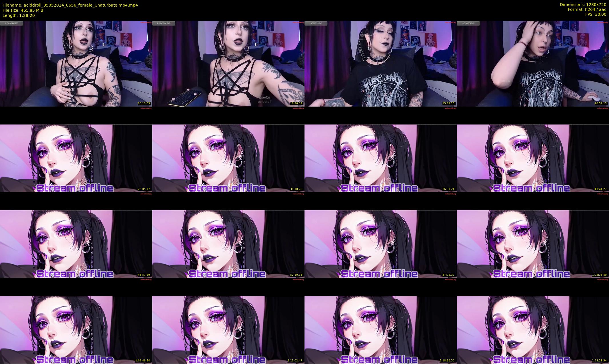 aciddroll — 89 minute Chaturbate female cam show recording, 720p, May 5, 2024