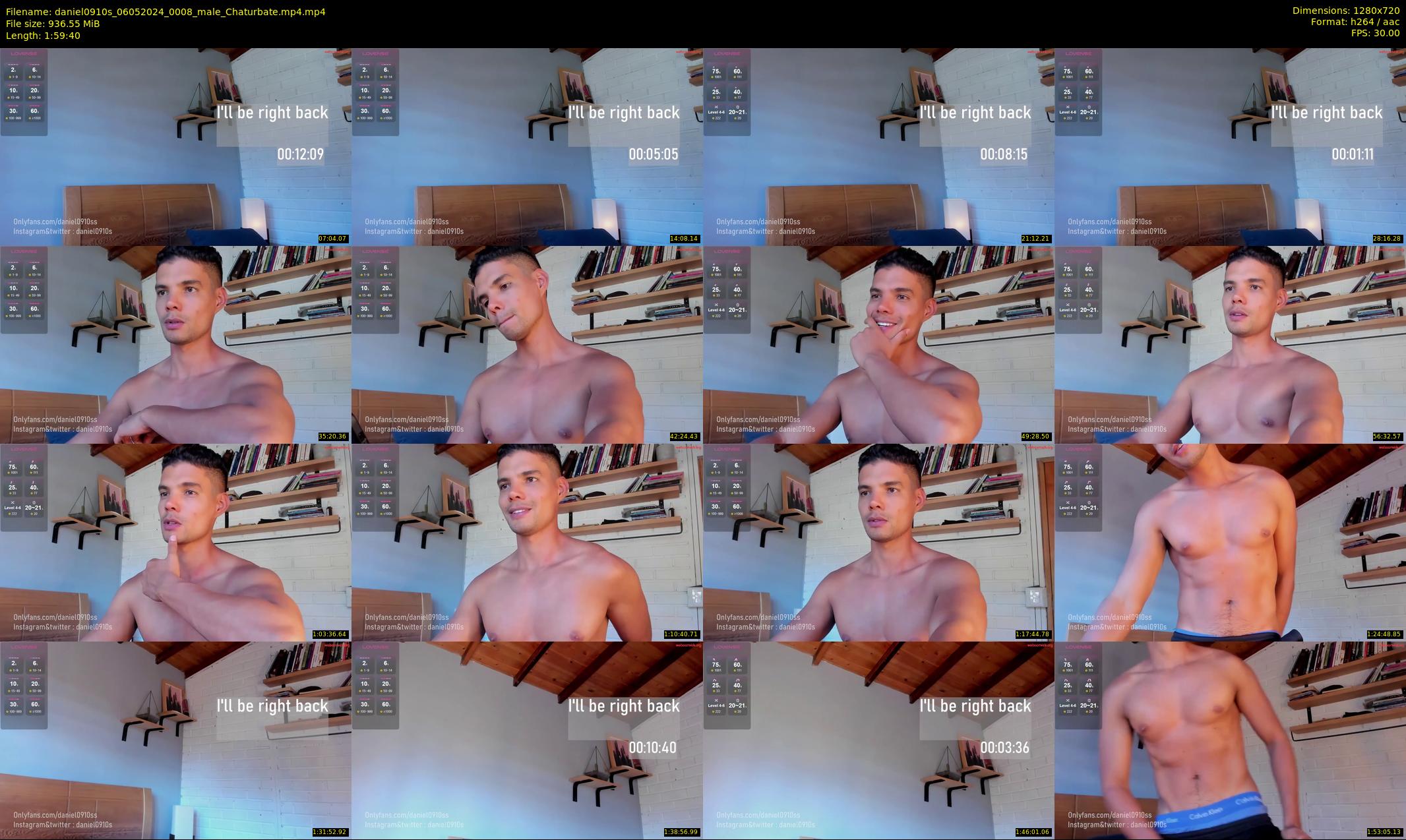 daniel0910s — 120 minute Chaturbate male cam show recording, 720p, May 6, 2024