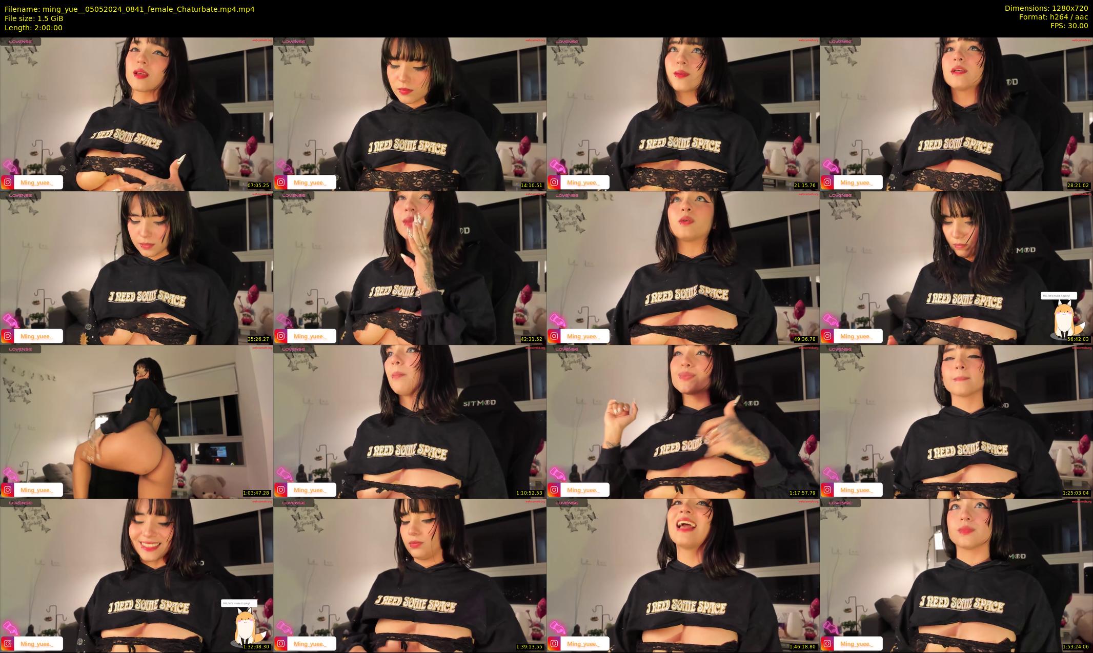 ming_yue_ — 120 minute Chaturbate female cam show recording, 720p, May 5, 2024