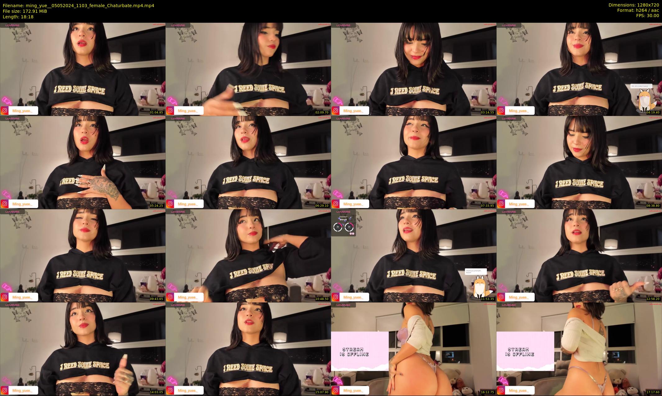ming_yue_ — 19 minute Chaturbate female cam show recording, 720p, May 5, 2024