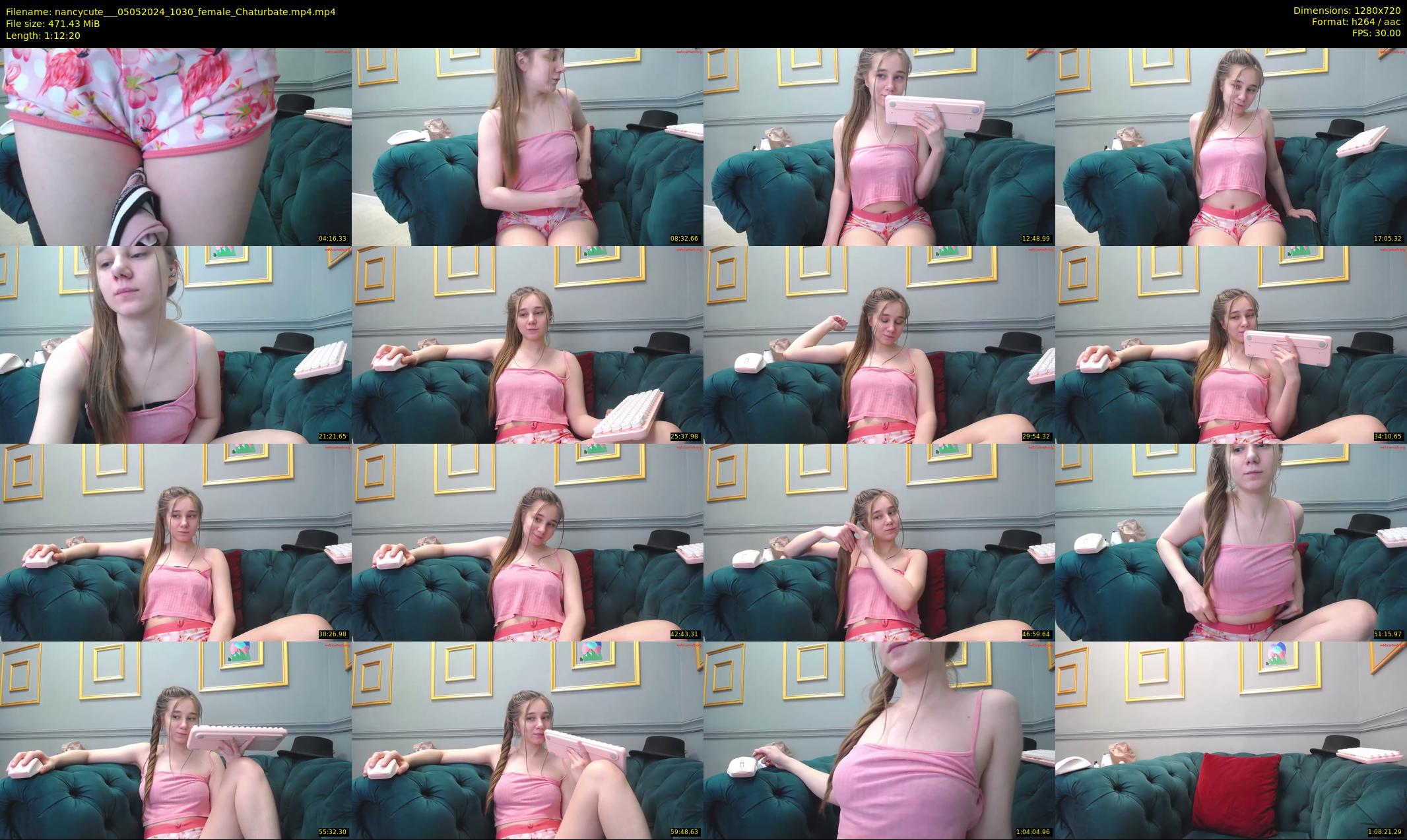 nancycute__ — 73 minute Chaturbate female cam show recording, 720p, May 5, 2024