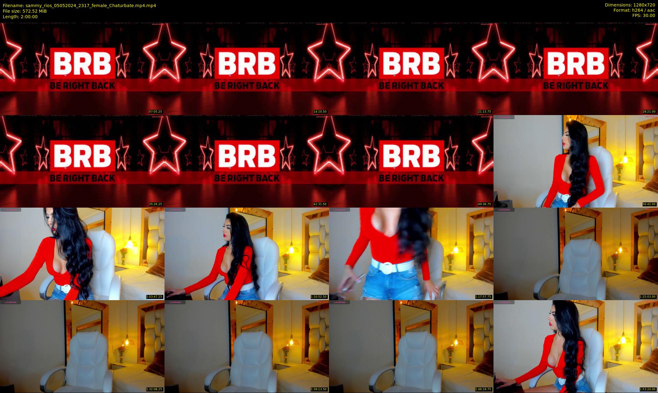 sammy_rios — 120 minute Chaturbate female cam show recording, 720p, May 5, 2024
