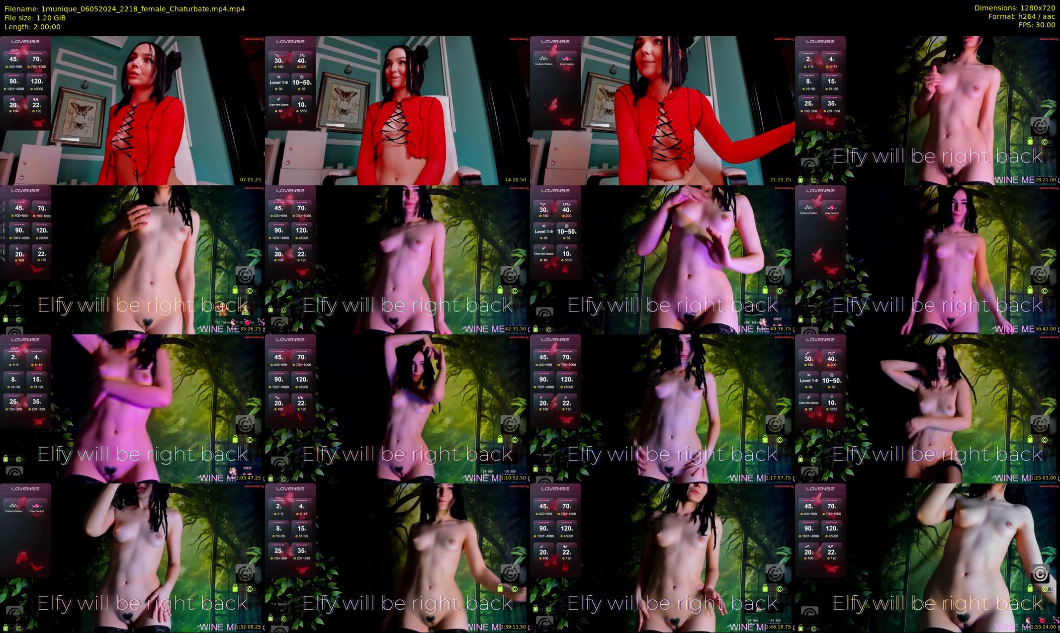 1munique — 120 minute Chaturbate female cam show recording, 720p, May 6, 2024