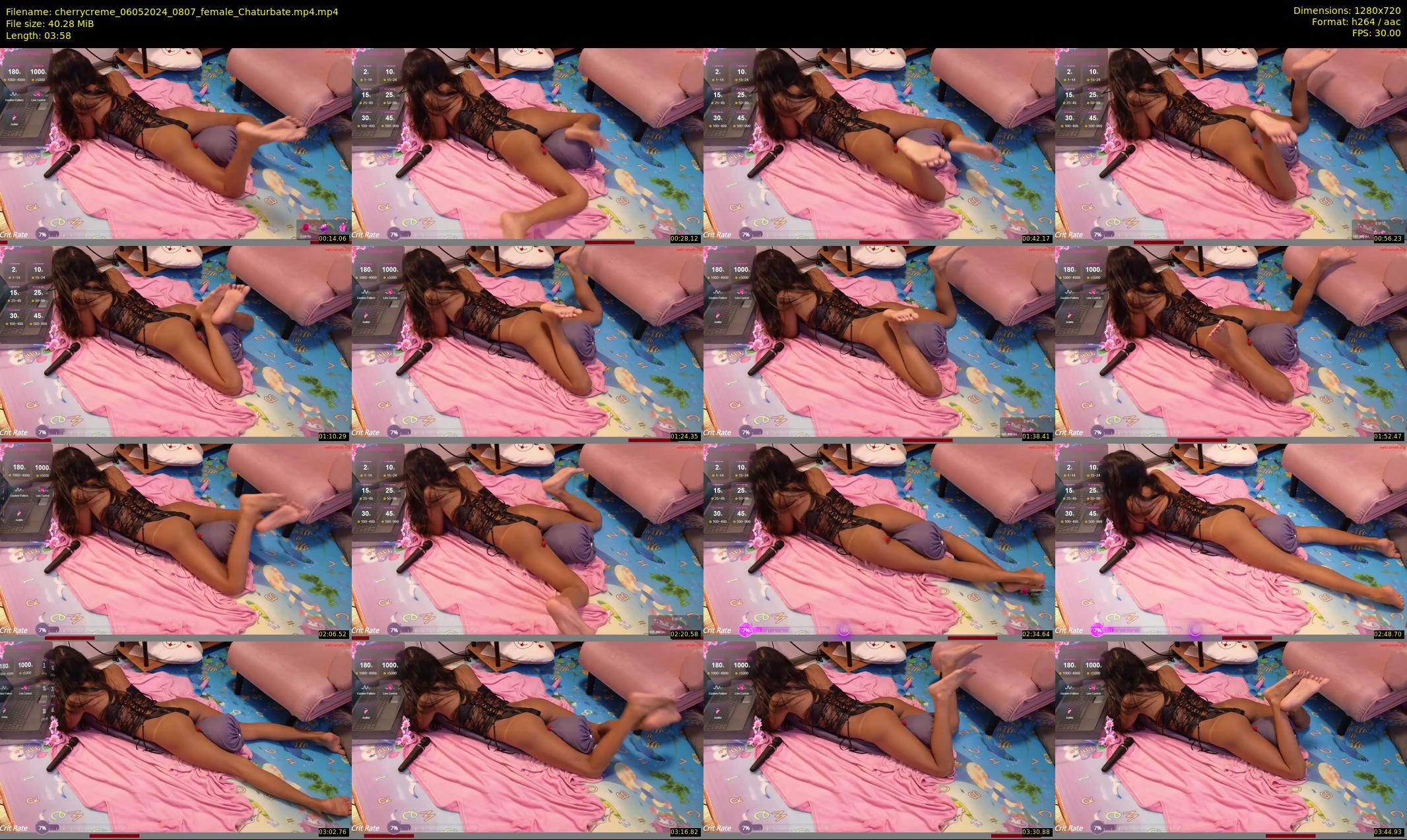 cherrycreme — 4 minute Chaturbate female cam show recording, 720p, May 6, 2024
