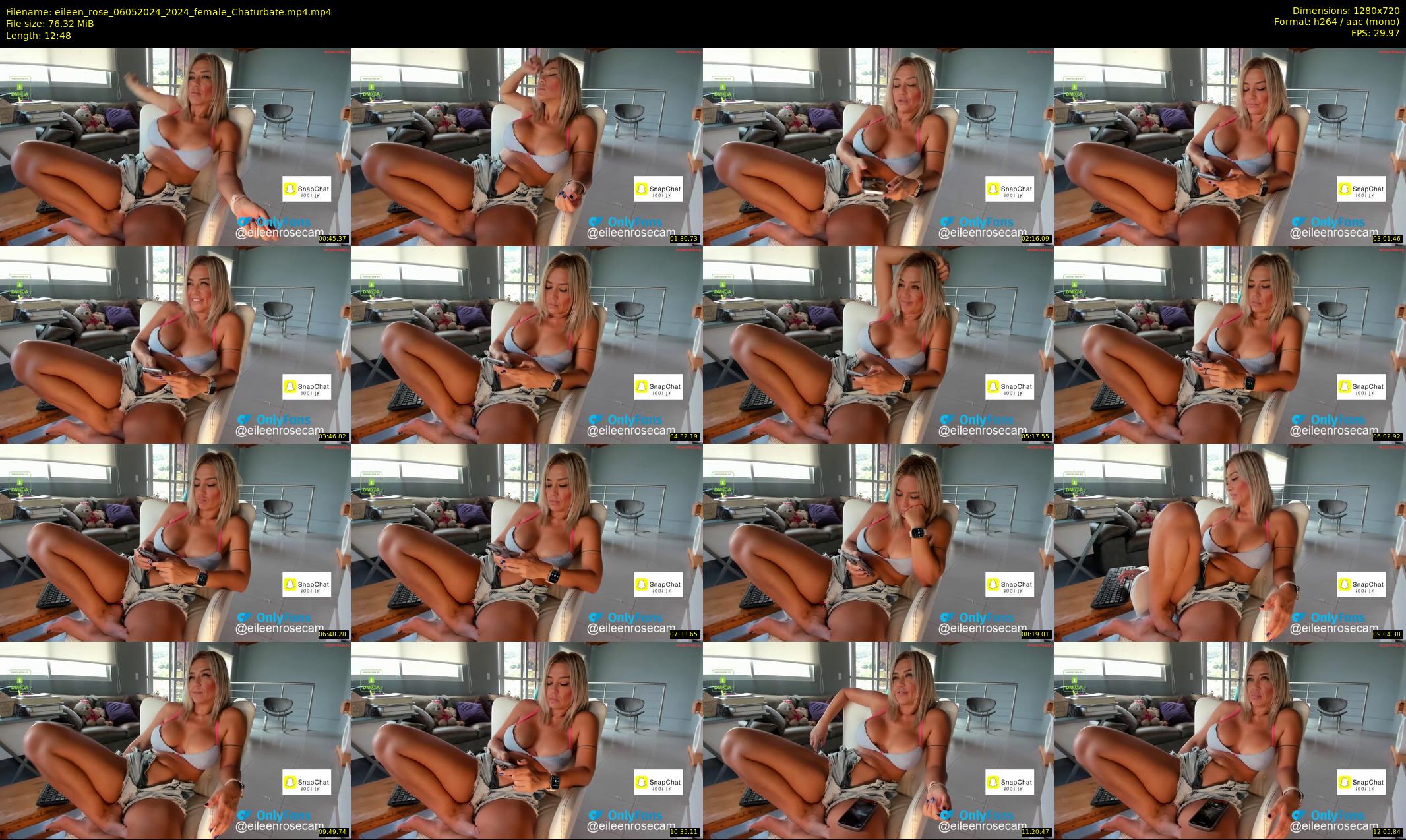 eileen_rose — 13 minute Chaturbate female cam show recording, 720p, May 6, 2024