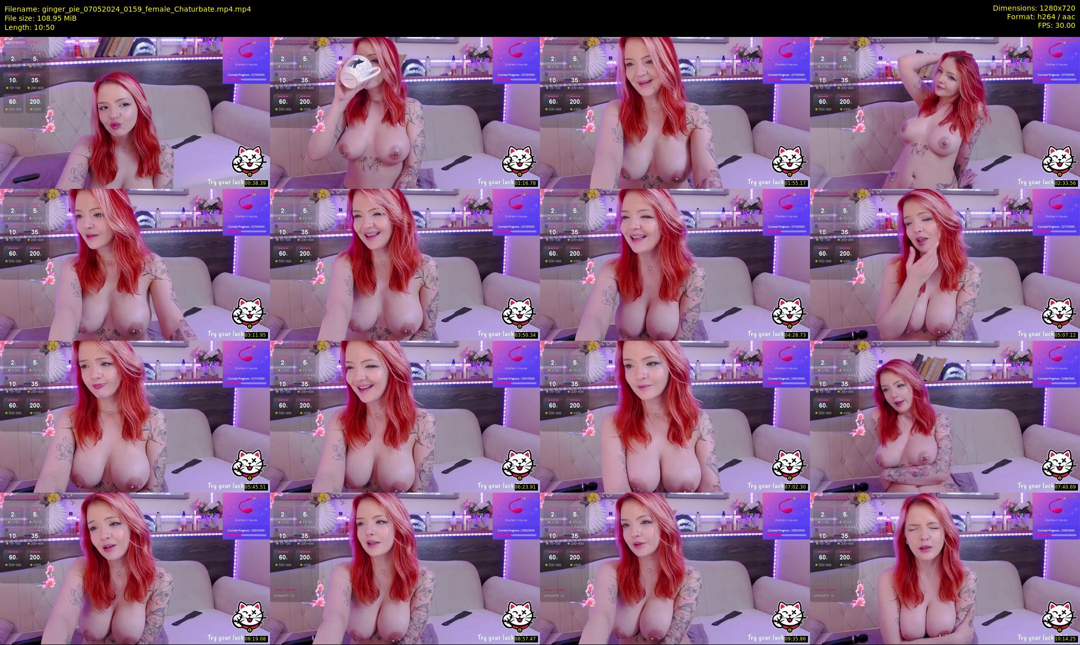 ginger_pie — 11 minute Chaturbate female cam show recording, 720p, May 7, 2024