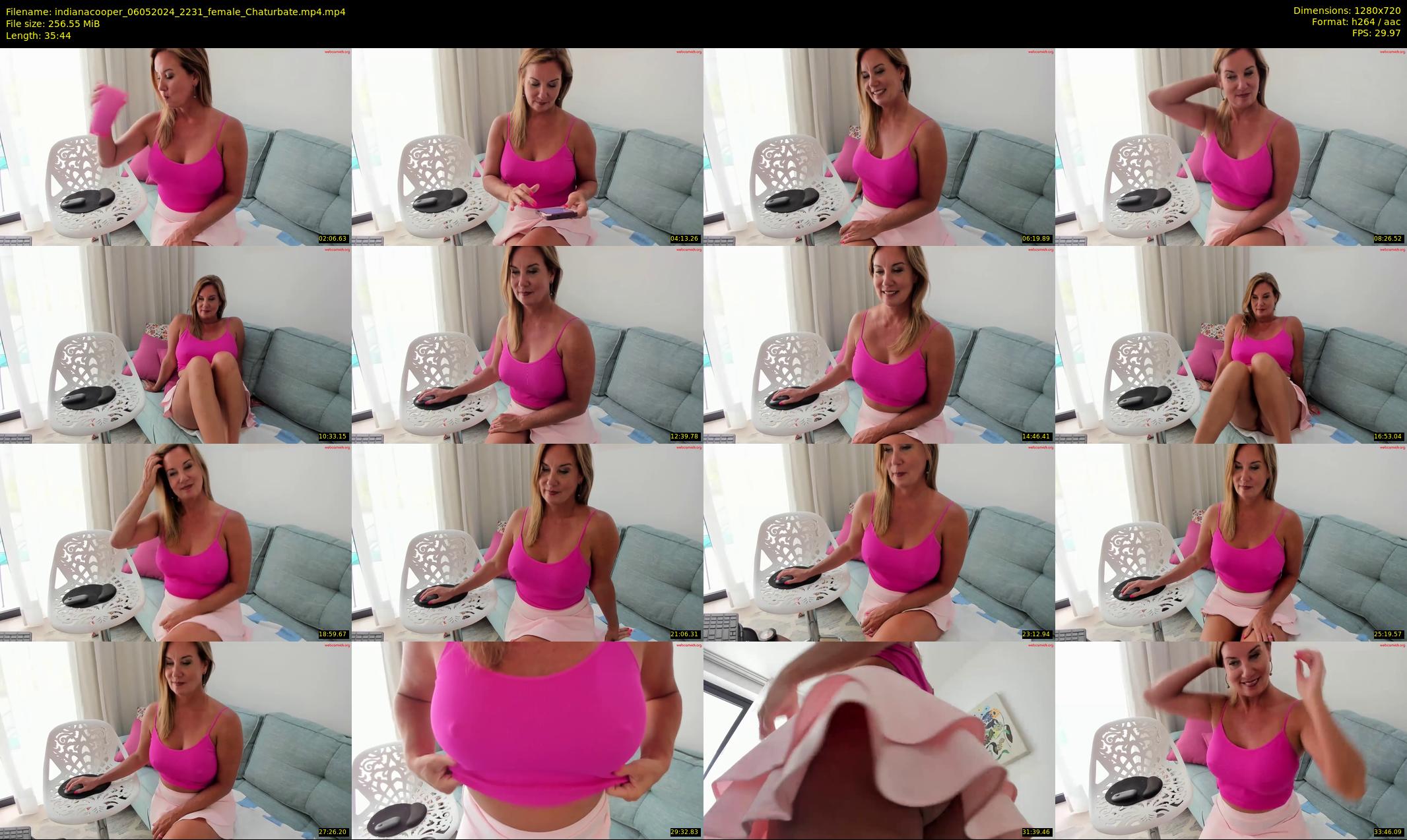 indianacooper — 36 minute Chaturbate female cam show recording, 720p, May 6, 2024