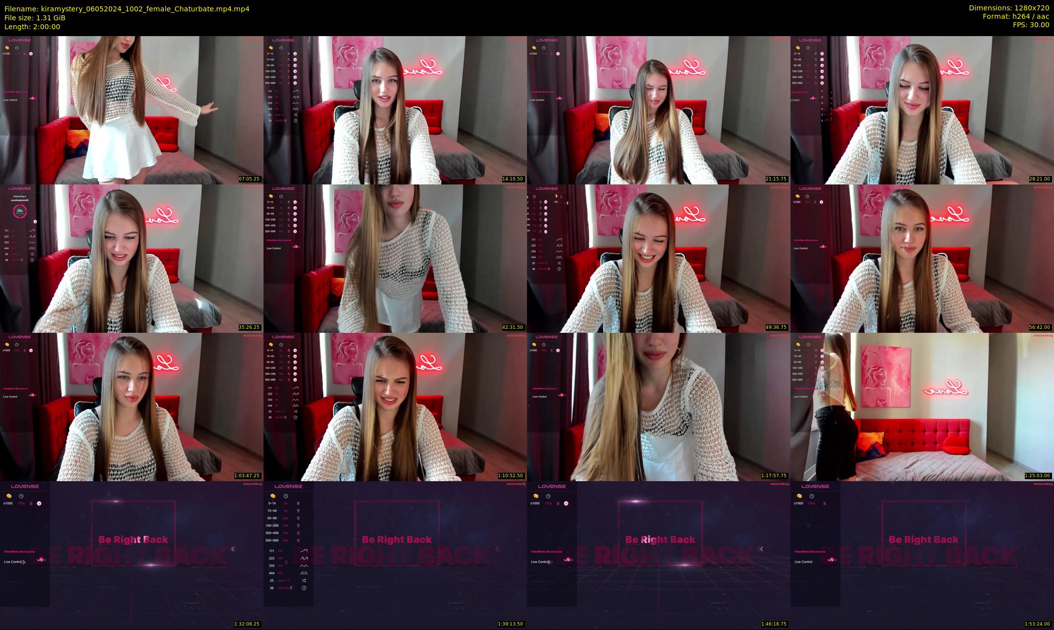 kiramystery — 120 minute Chaturbate female cam show recording, 720p, May 6, 2024