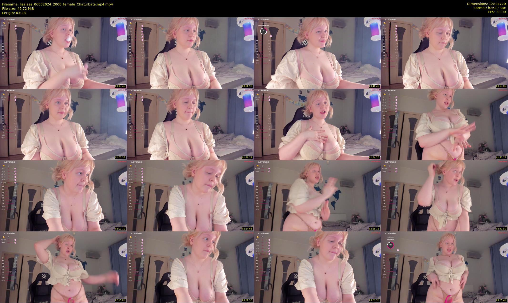 lisalaas — 4 minute Chaturbate female cam show recording, 720p, May 6, 2024
