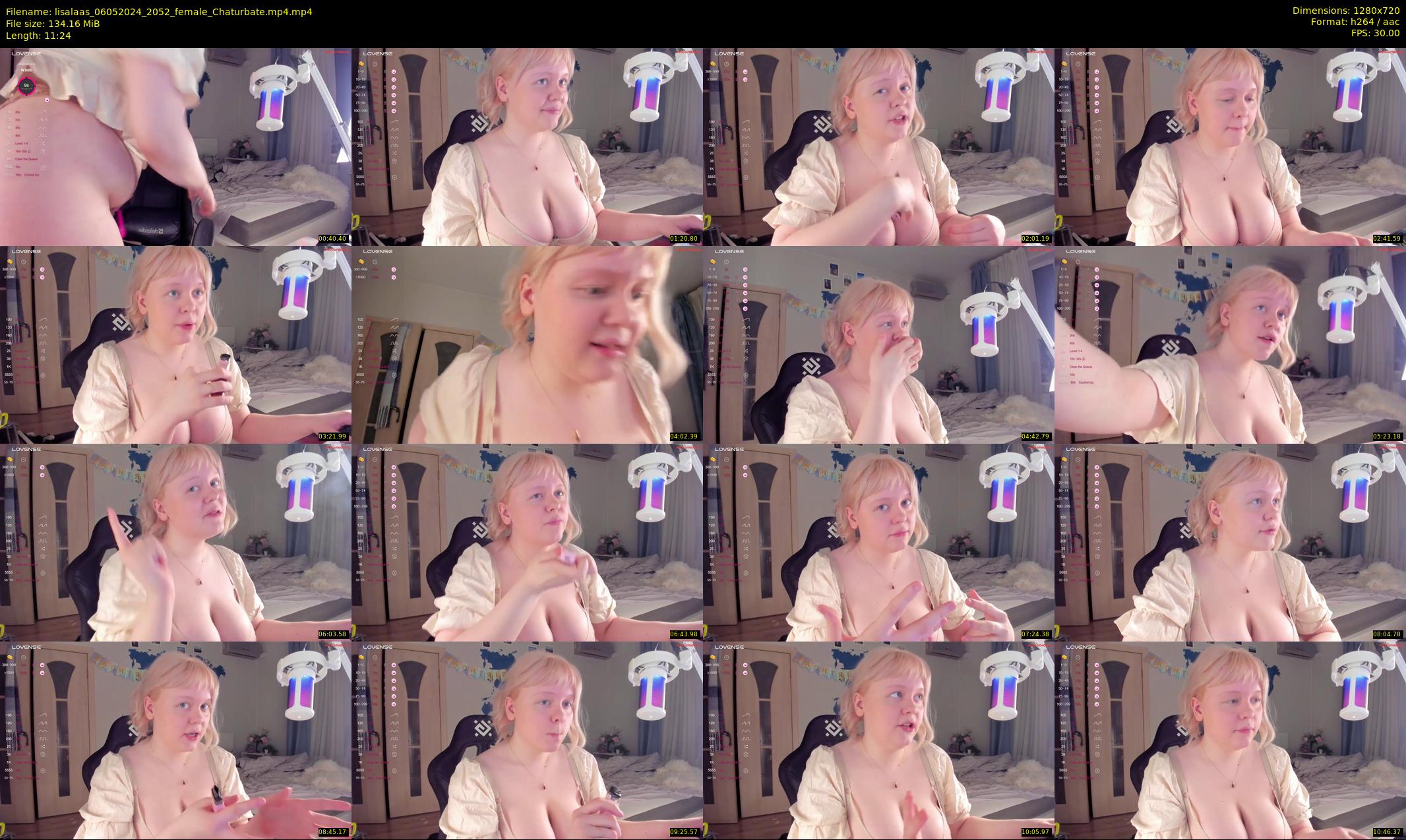 lisalaas — 12 minute Chaturbate female cam show recording, 720p, May 6, 2024