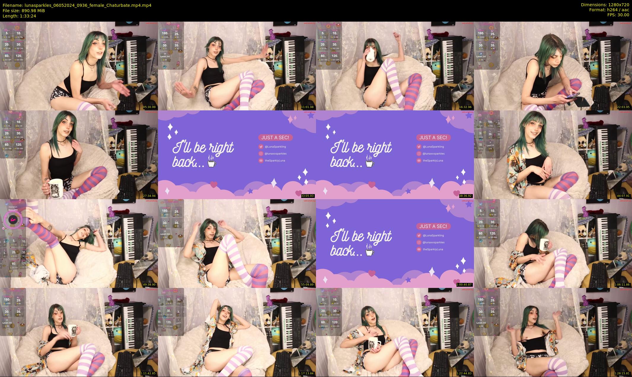 lunasparkles — 94 minute Chaturbate female cam show recording, 720p, May 6, 2024