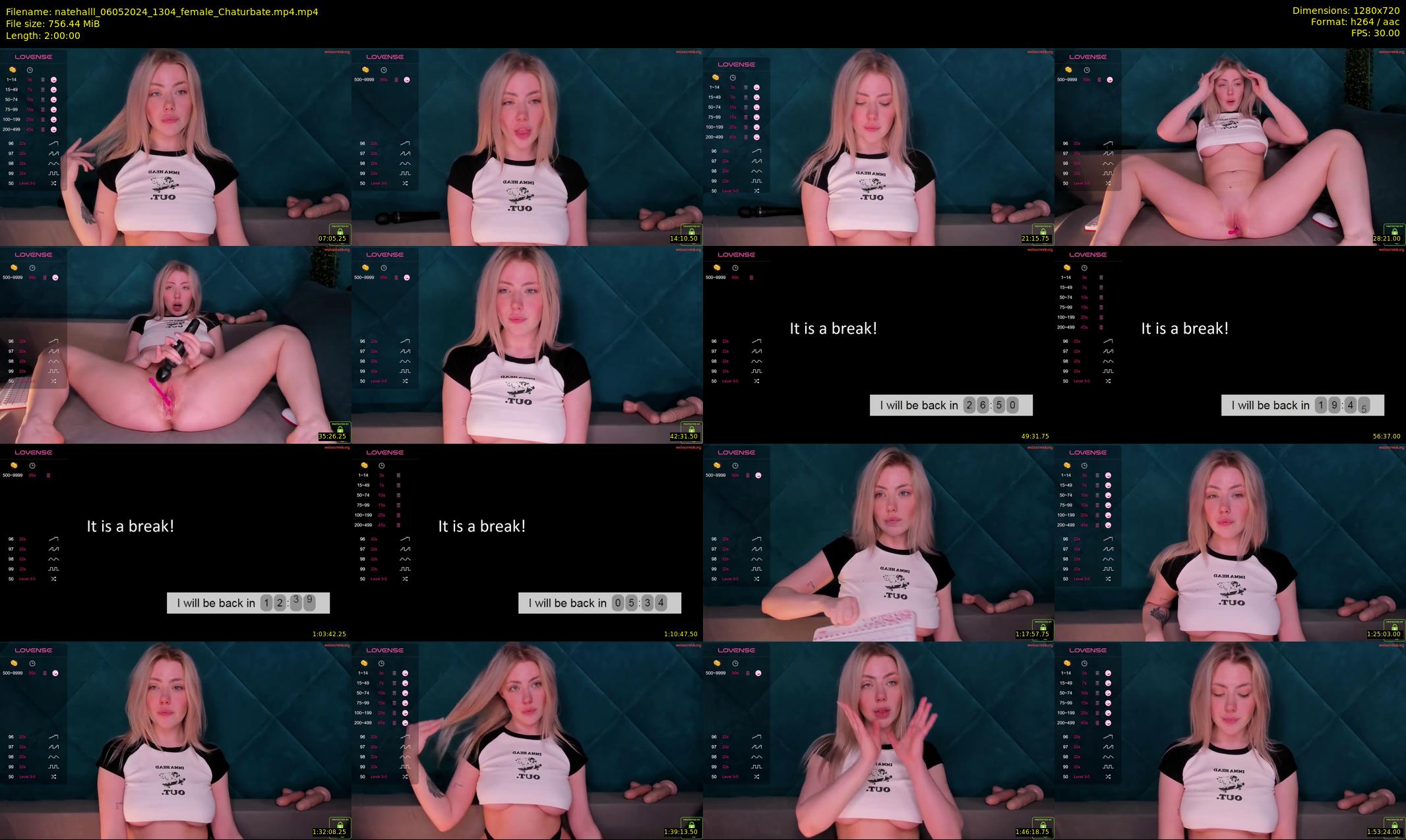 natehalll — 120 minute Chaturbate female cam show recording, 720p, May 6, 2024
