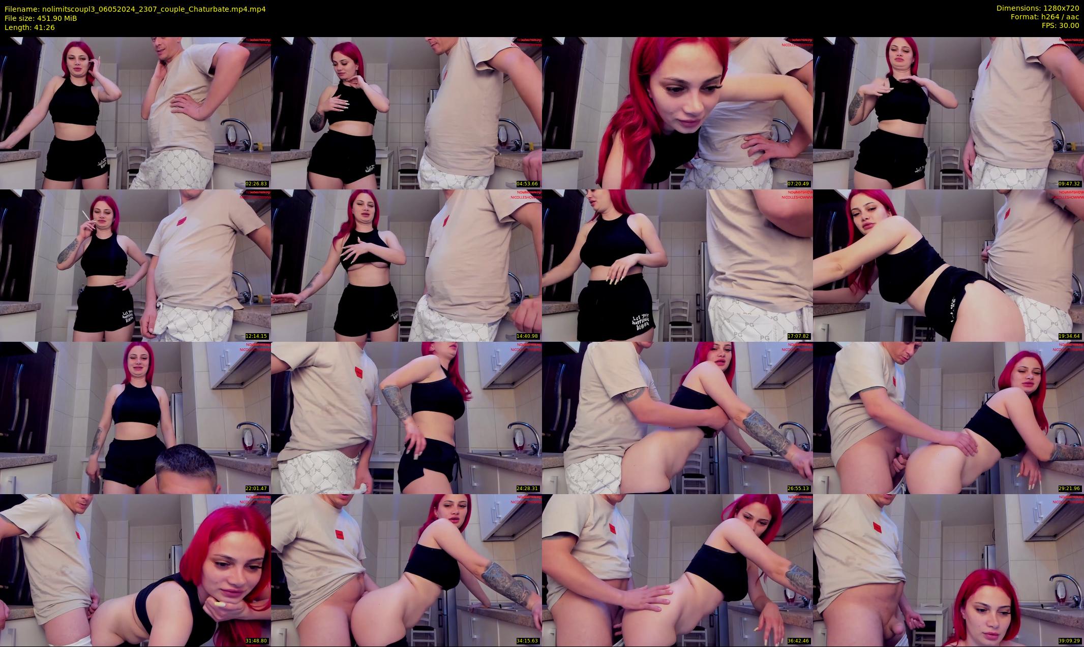 nolimitscoupl3 — 42 minute Chaturbate couple cam show recording, 720p, May 6, 2024