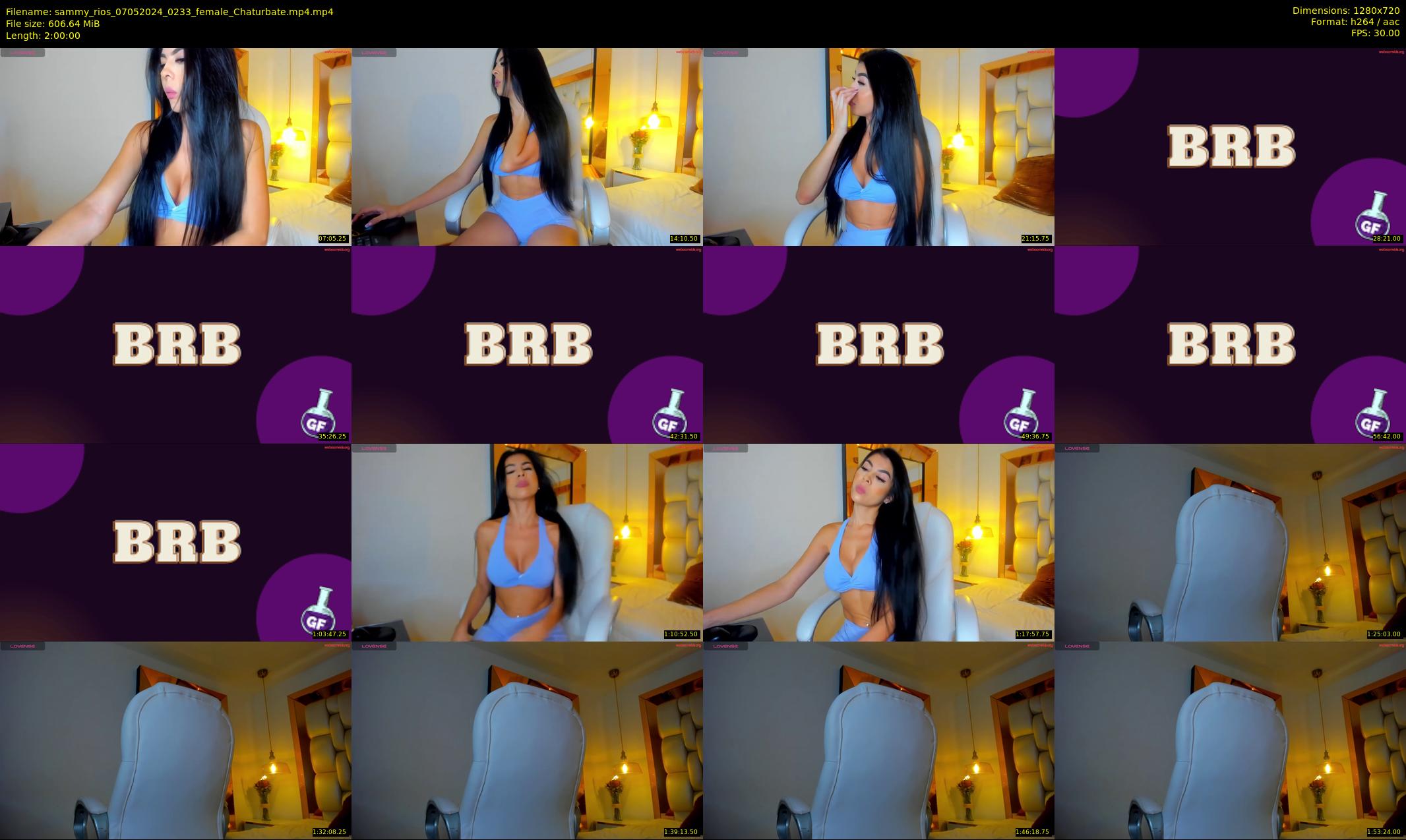 sammy_rios — 120 minute Chaturbate female cam show recording, 720p, May 7, 2024