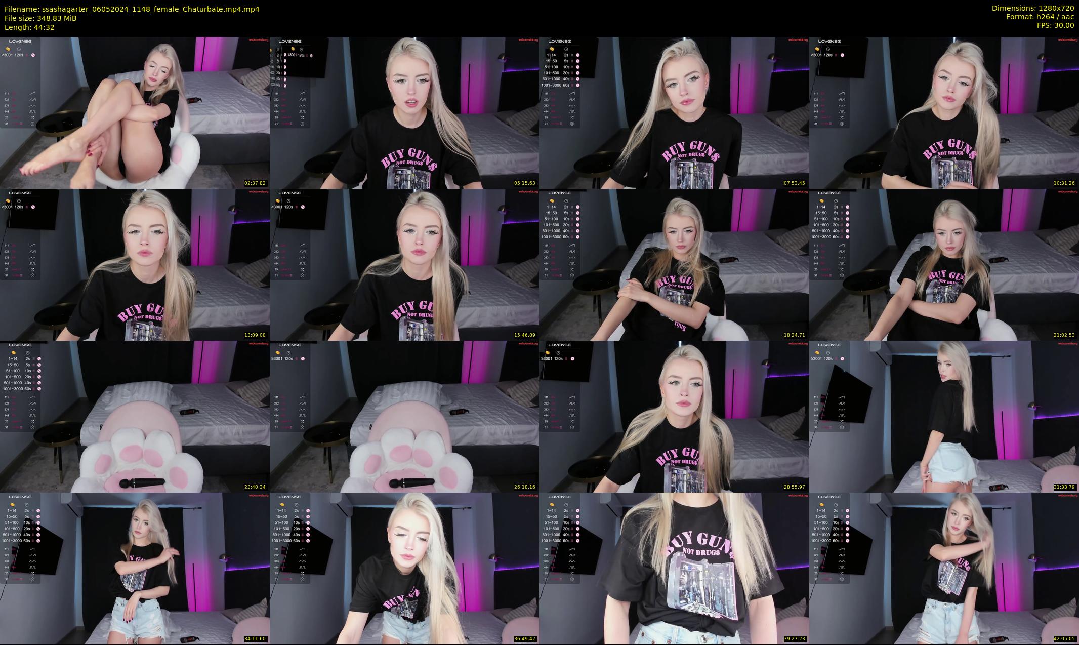 ssashagarter — 45 minute Chaturbate female cam show recording, 720p, May 6, 2024