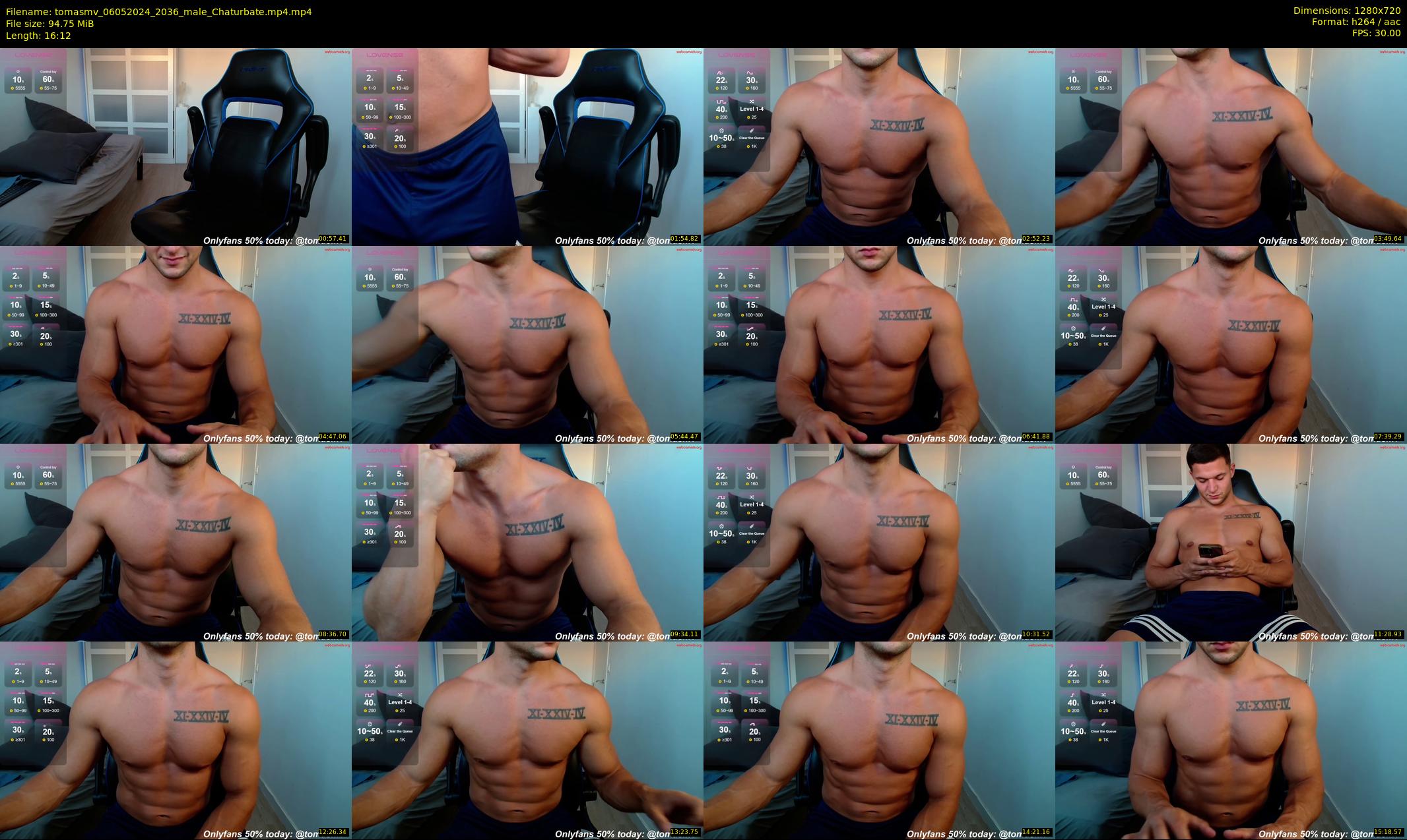 tomasmv — 17 minute Chaturbate male cam show recording, 720p, May 6, 2024