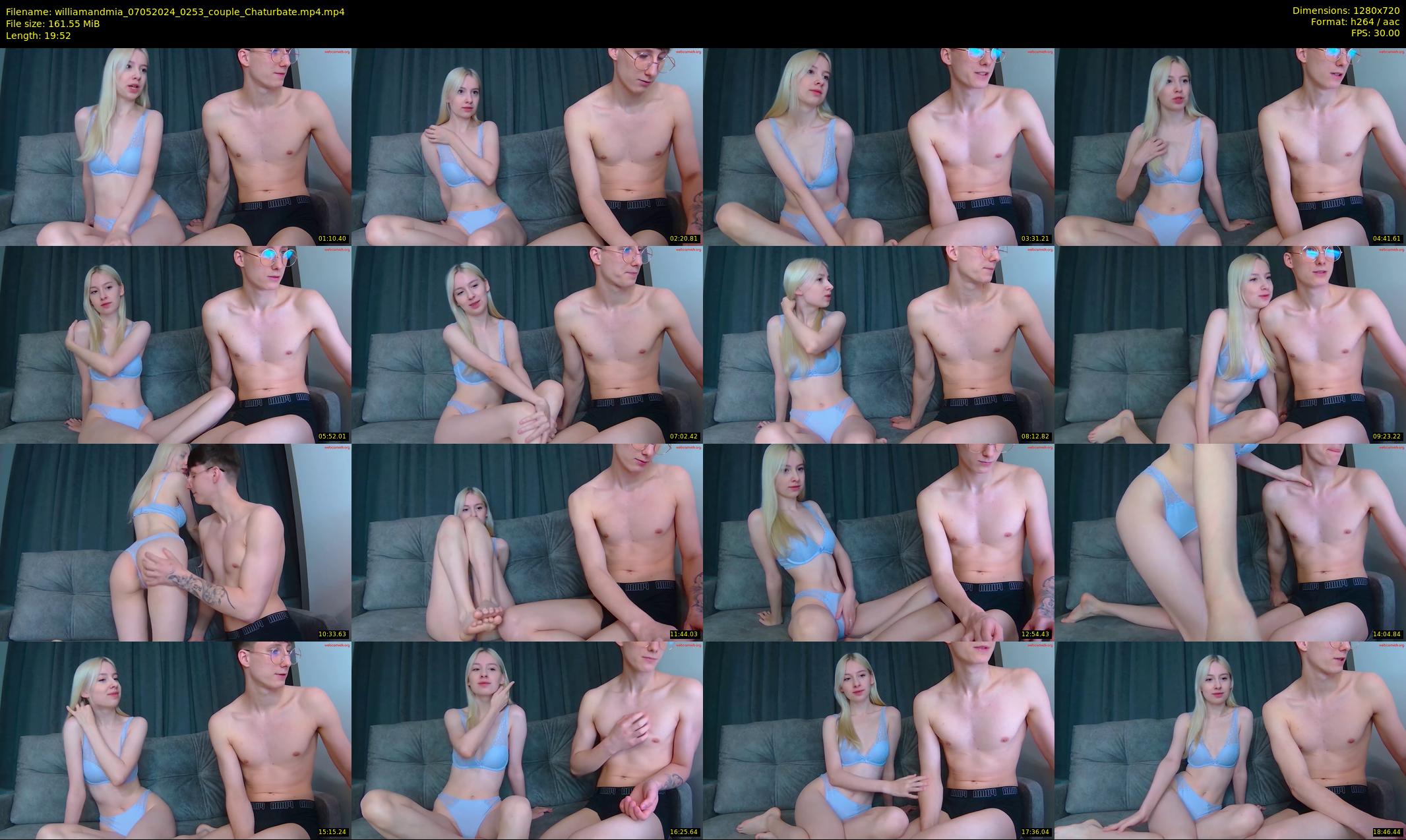 williamandmia — 20 minute Chaturbate couple cam show recording, 720p, May 7, 2024