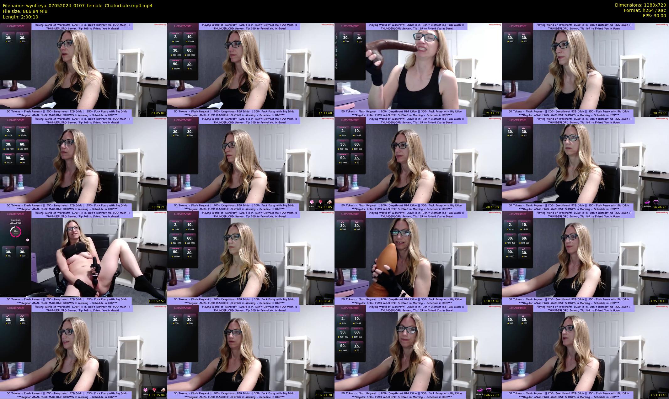 wynfreya — 121 minute Chaturbate female cam show recording, 720p, May 7, 2024