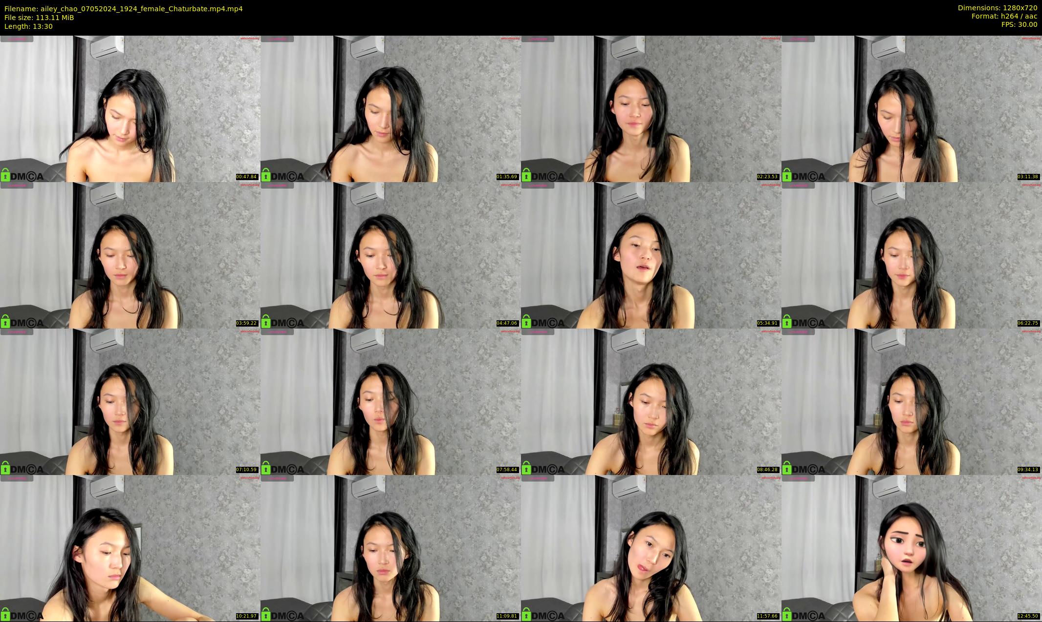 ailey_chao — 14 minute Chaturbate female cam show recording, 720p, May 7, 2024