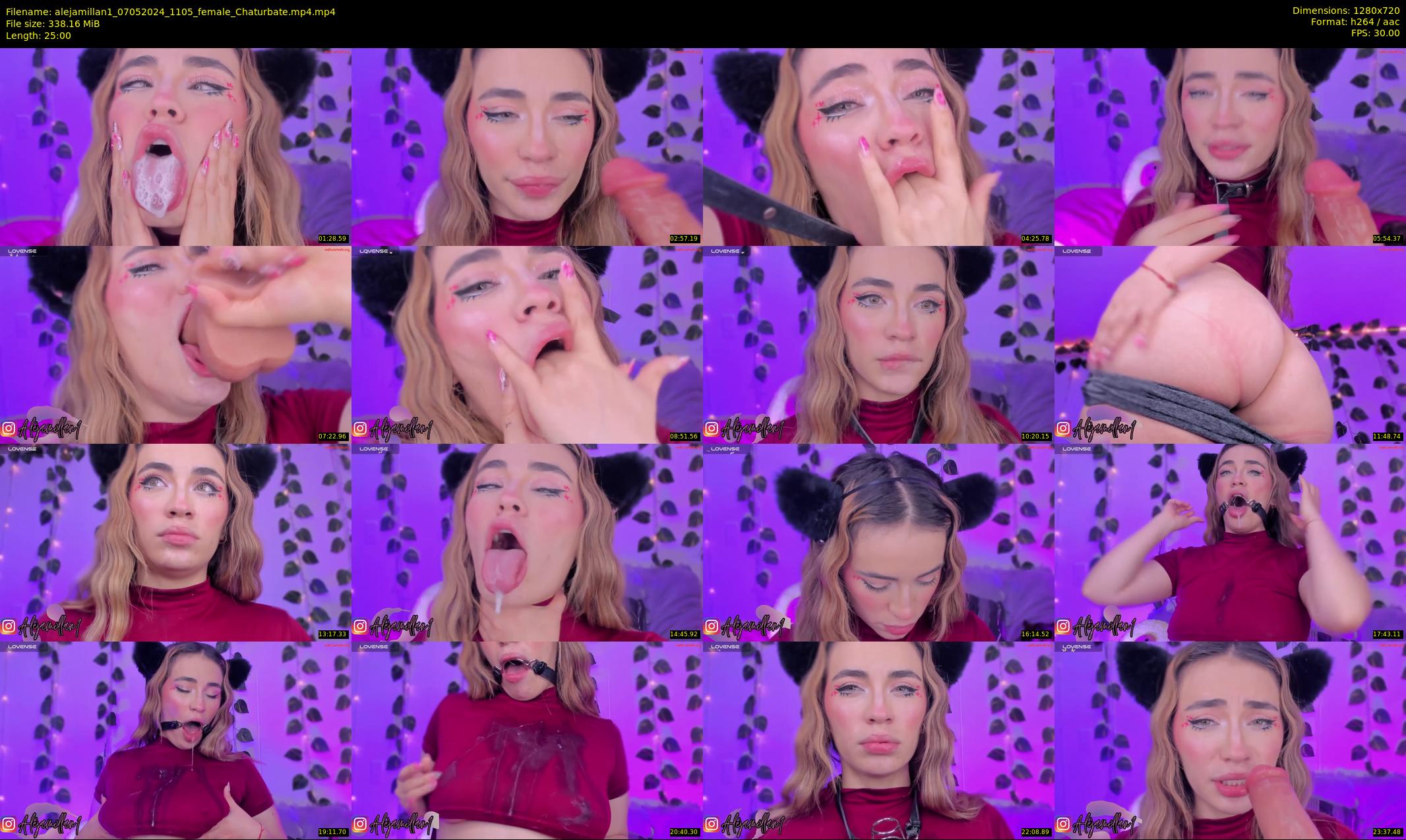 alejamillan1 — 25 minute Chaturbate female cam show recording, 720p, May 7, 2024