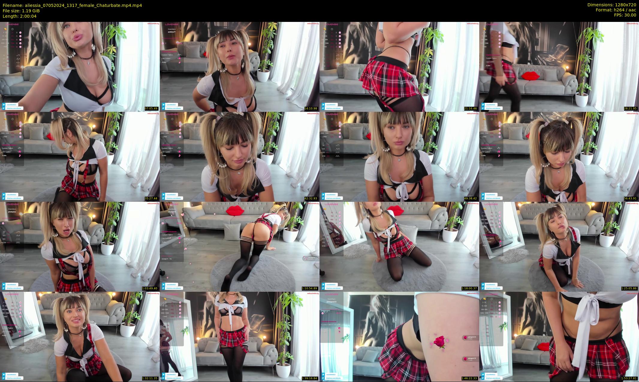 aliessia — 121 minute Chaturbate female cam show recording, 720p, May 7, 2024