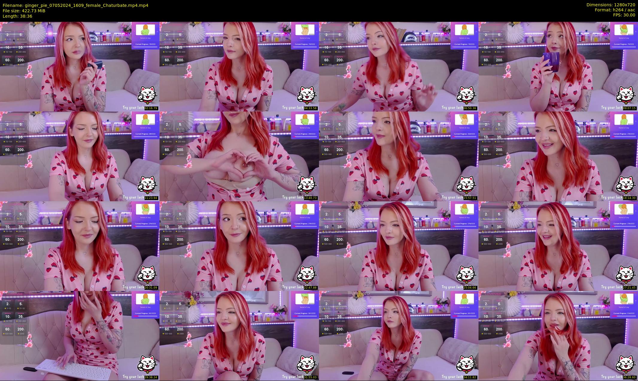ginger_pie — 39 minute Chaturbate female cam show recording, 720p, May 7, 2024