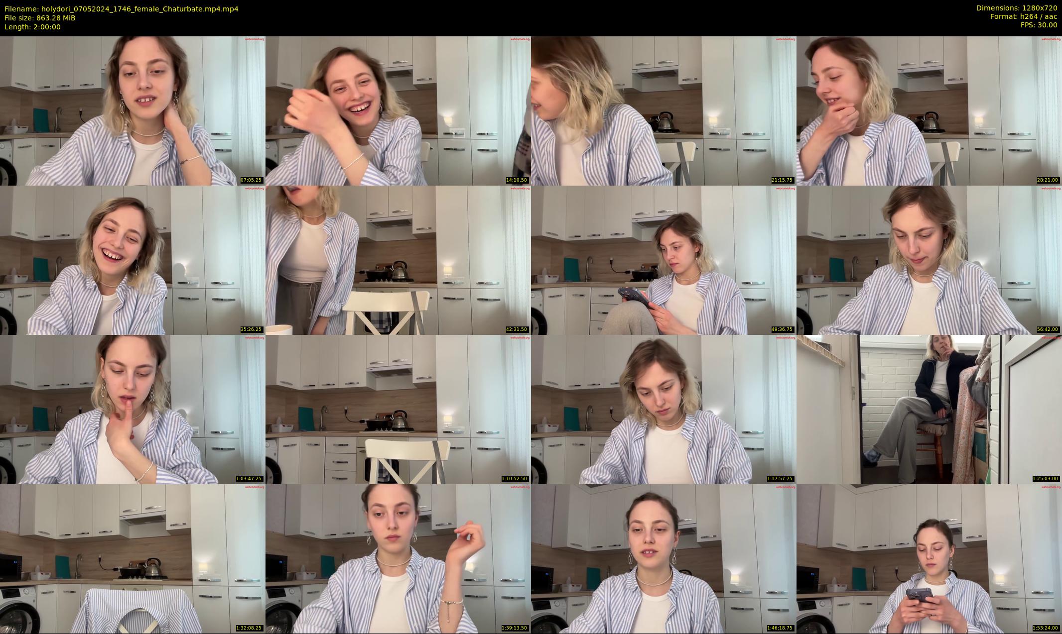 holydori — 120 minute Chaturbate female cam show recording, 720p, May 7, 2024