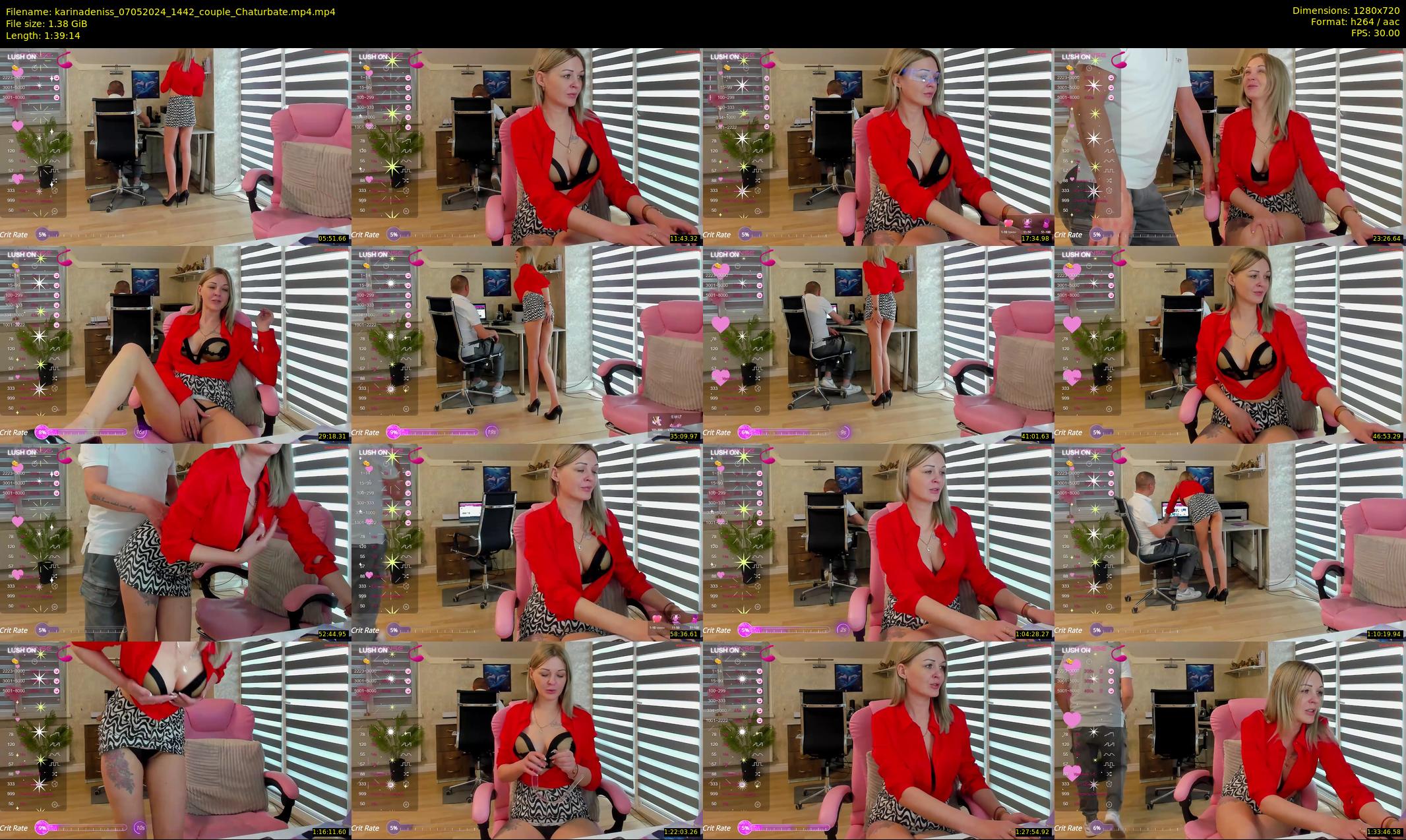 karinadeniss — 100 minute Chaturbate couple cam show recording, 720p, May 7, 2024