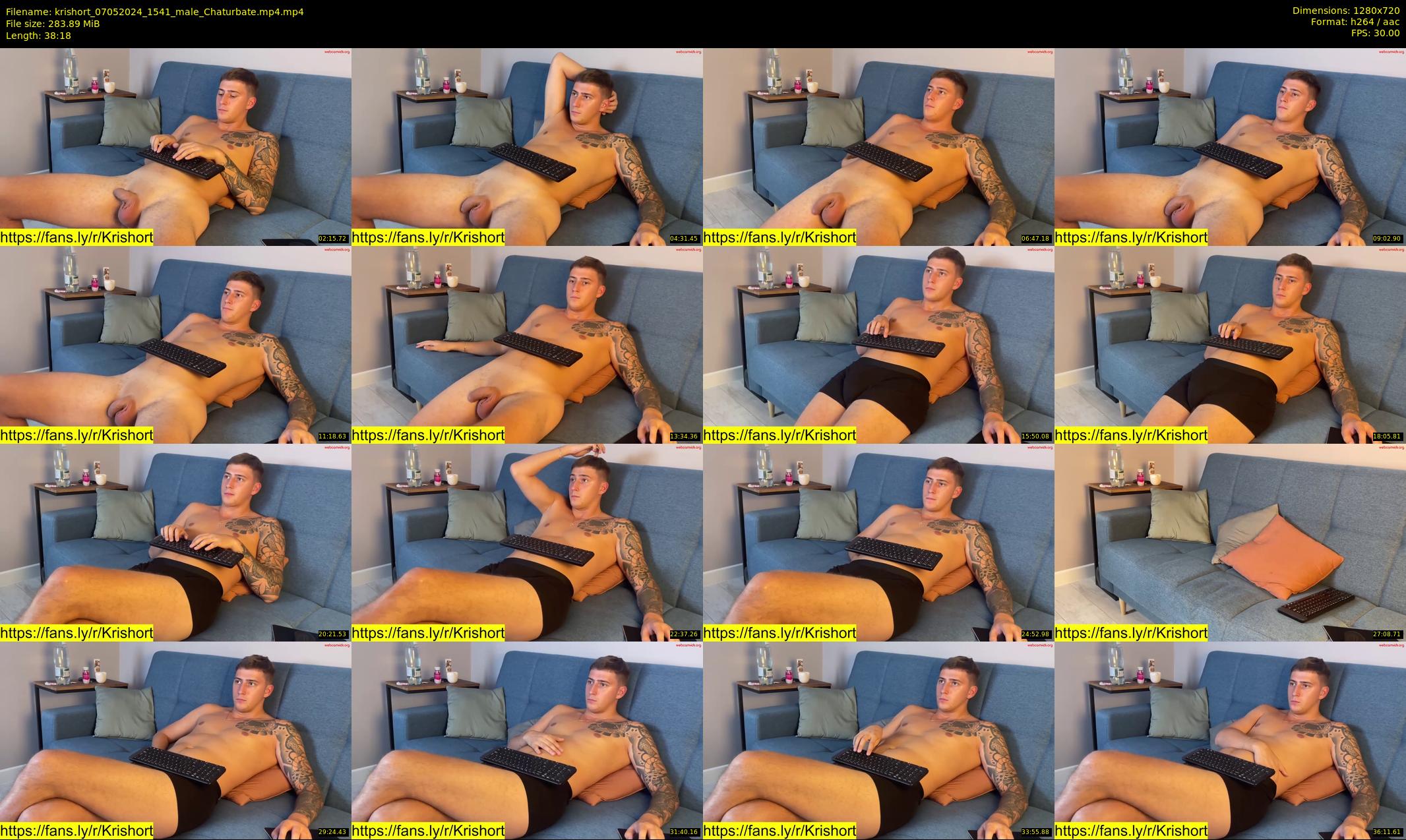 krishort — 39 minute Chaturbate male cam show recording, 720p, May 7, 2024