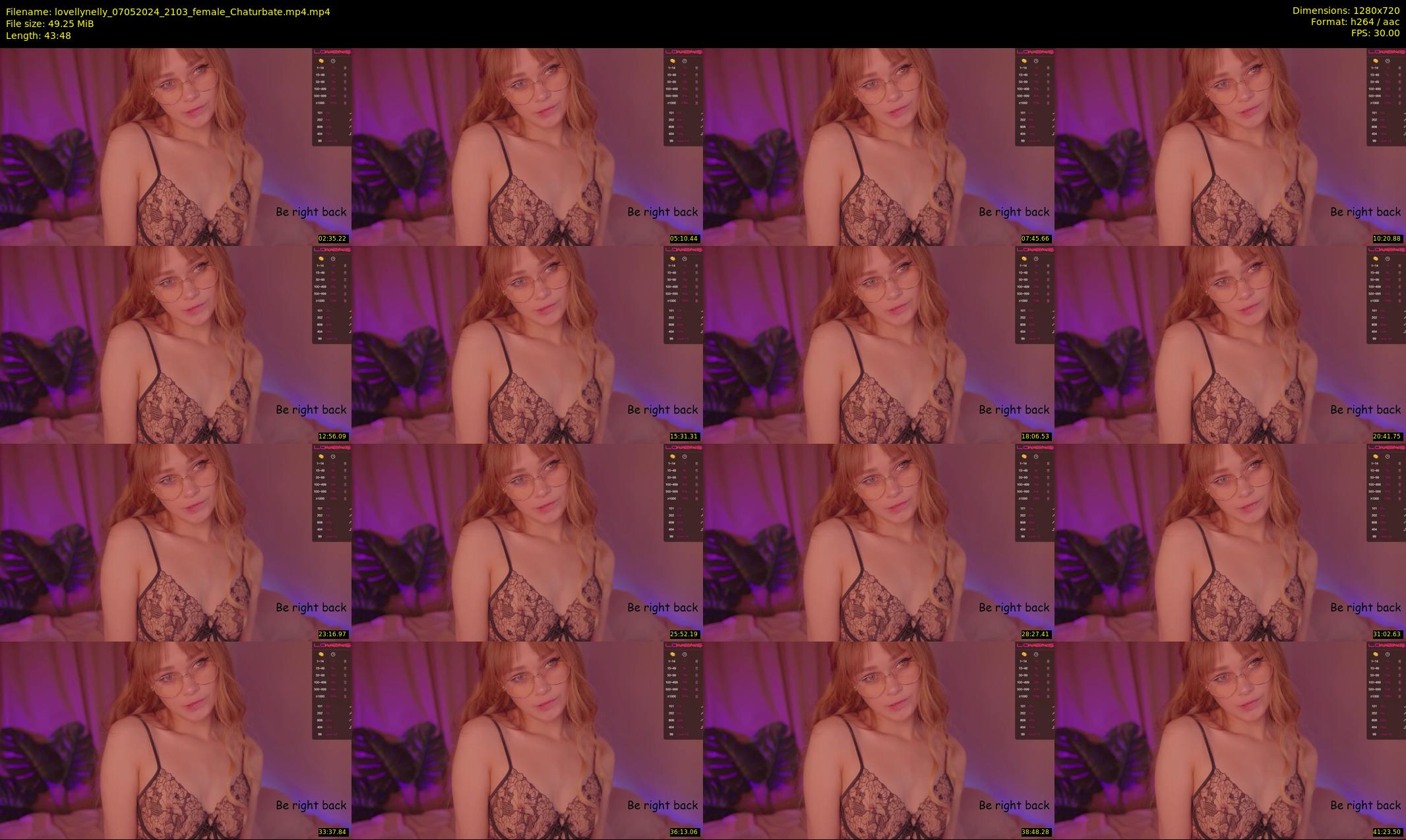 lovellynelly — 44 minute Chaturbate female cam show recording, 720p, May 7, 2024