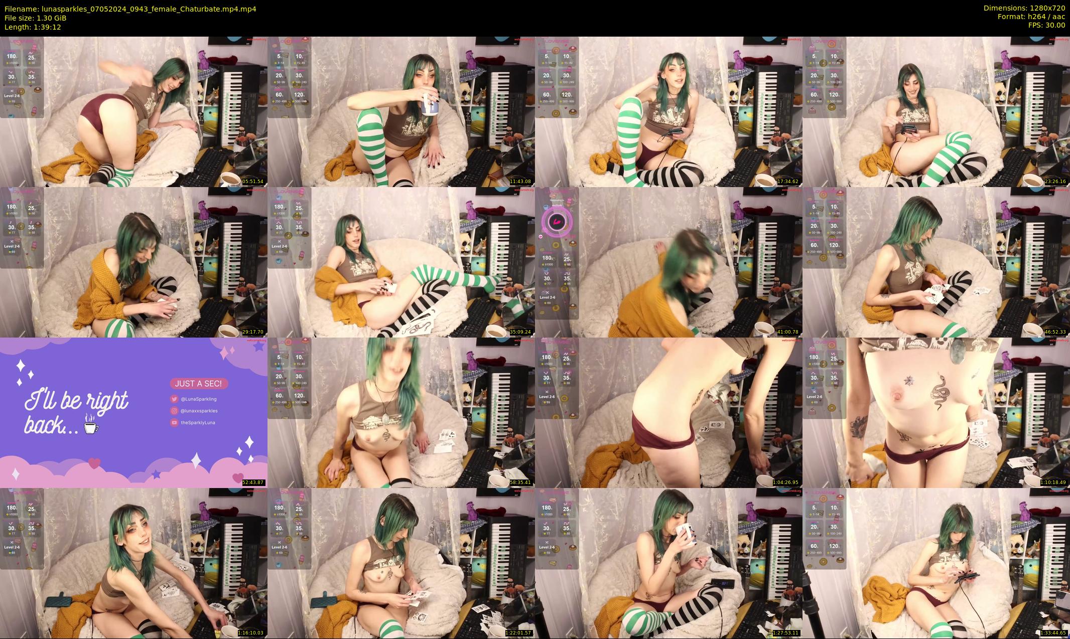 lunasparkles — 100 minute Chaturbate female cam show recording, 720p, May 7, 2024
