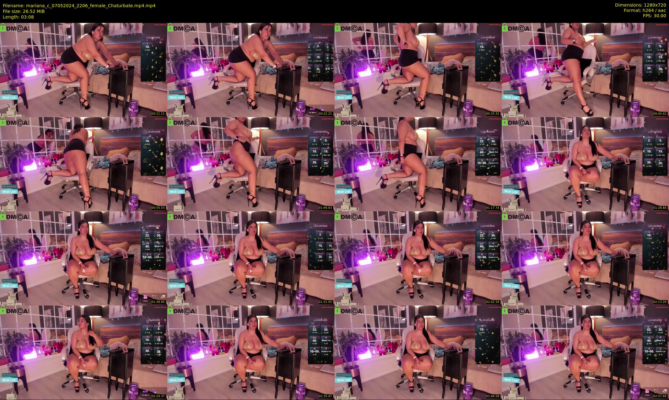 mariana_c — 4 minute Chaturbate female cam show recording, 720p, May 7, 2024