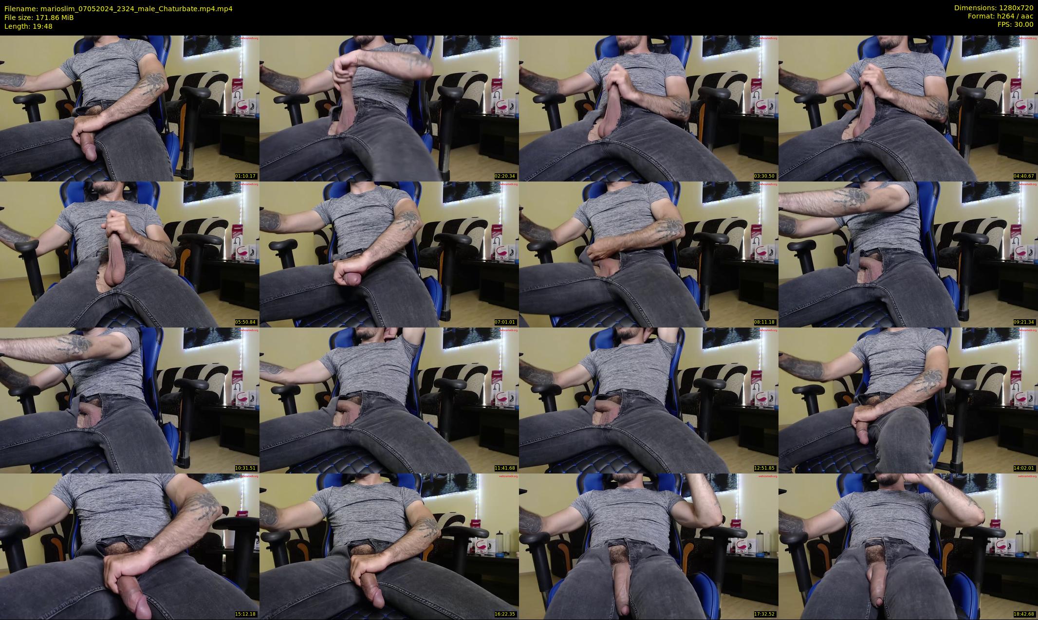 marioslim — 20 minute Chaturbate male cam show recording, 720p, May 7, 2024