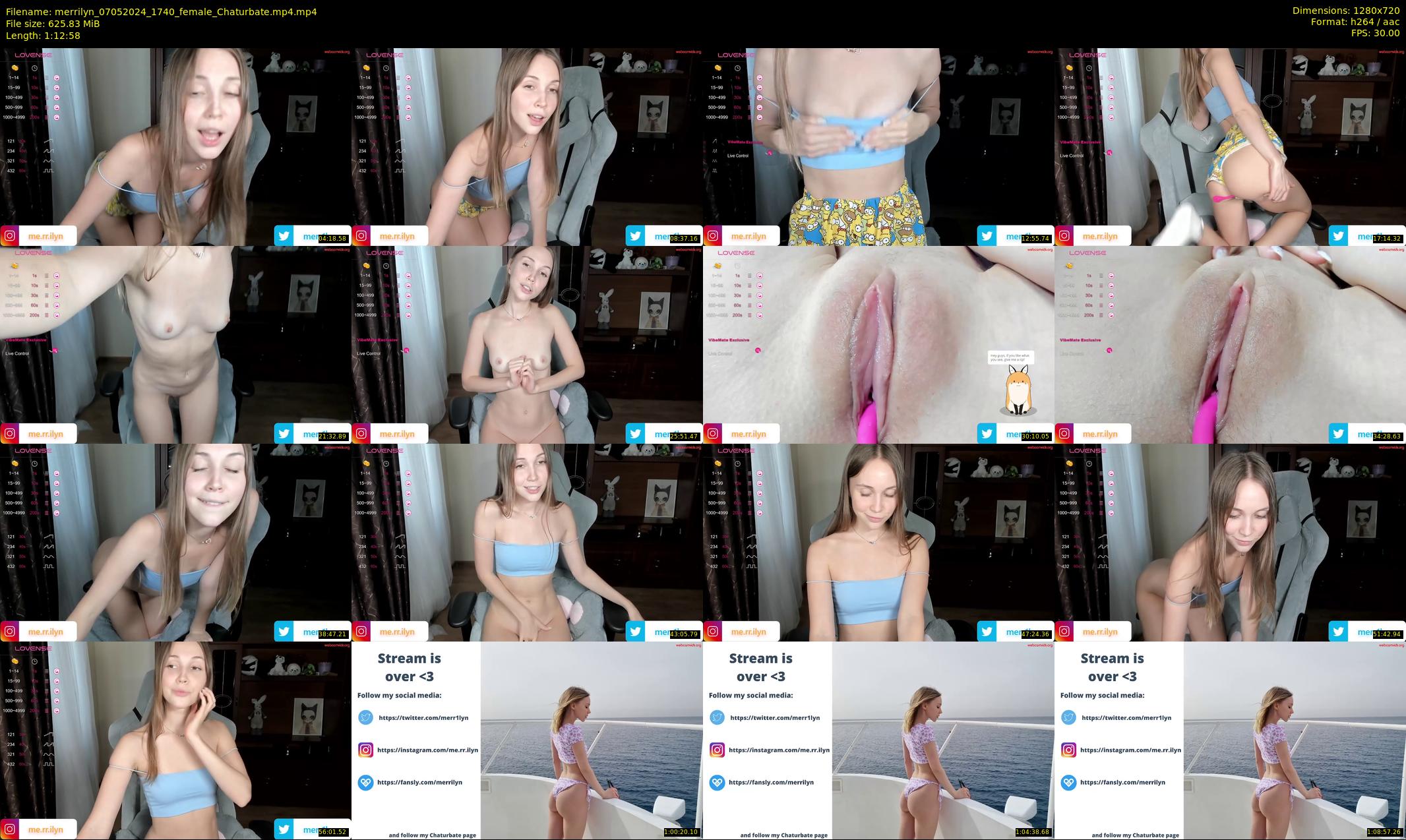 merrilyn — 73 minute Chaturbate female cam show recording, 720p, May 7, 2024