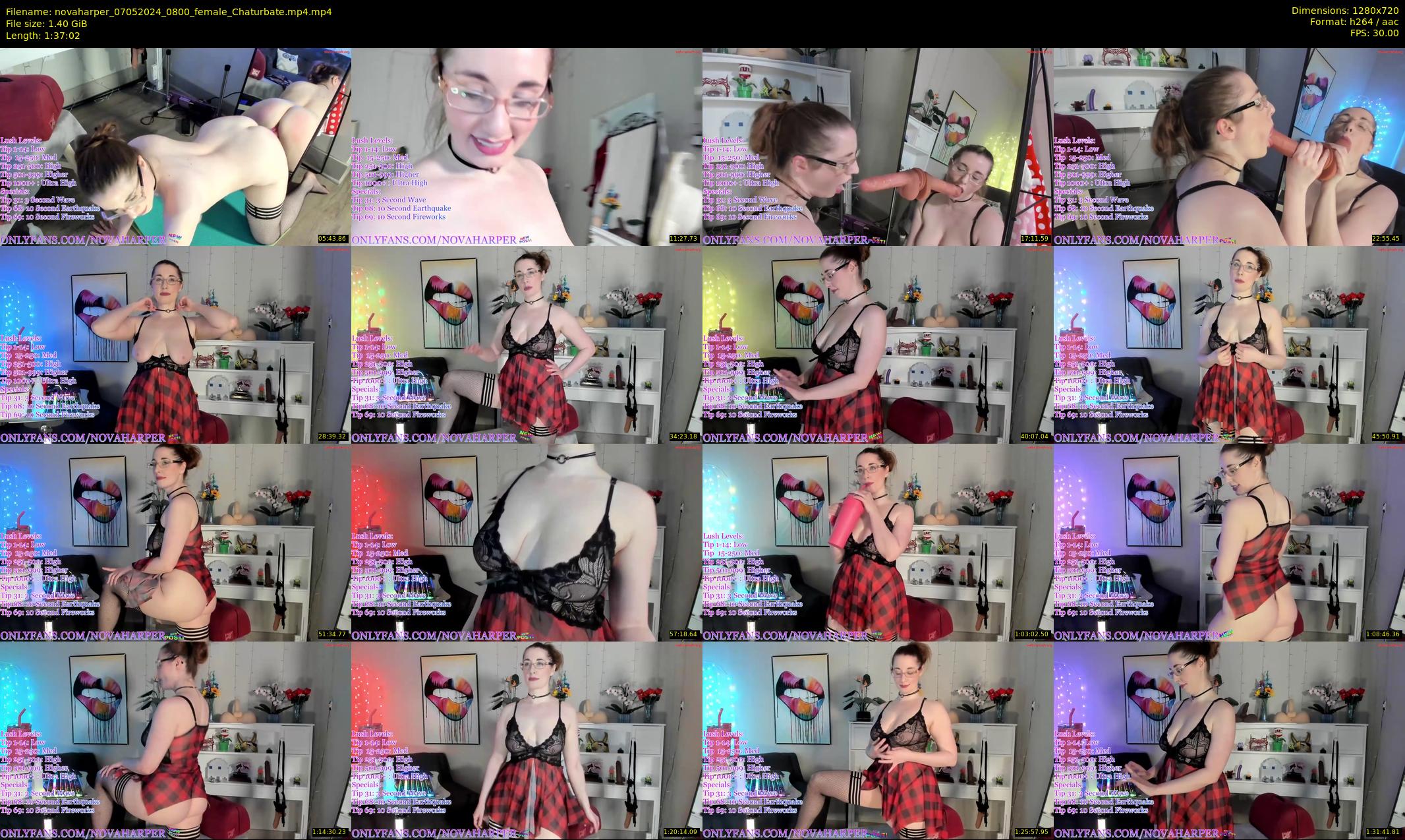 novaharper — 98 minute Chaturbate female cam show recording, 720p, May 7, 2024