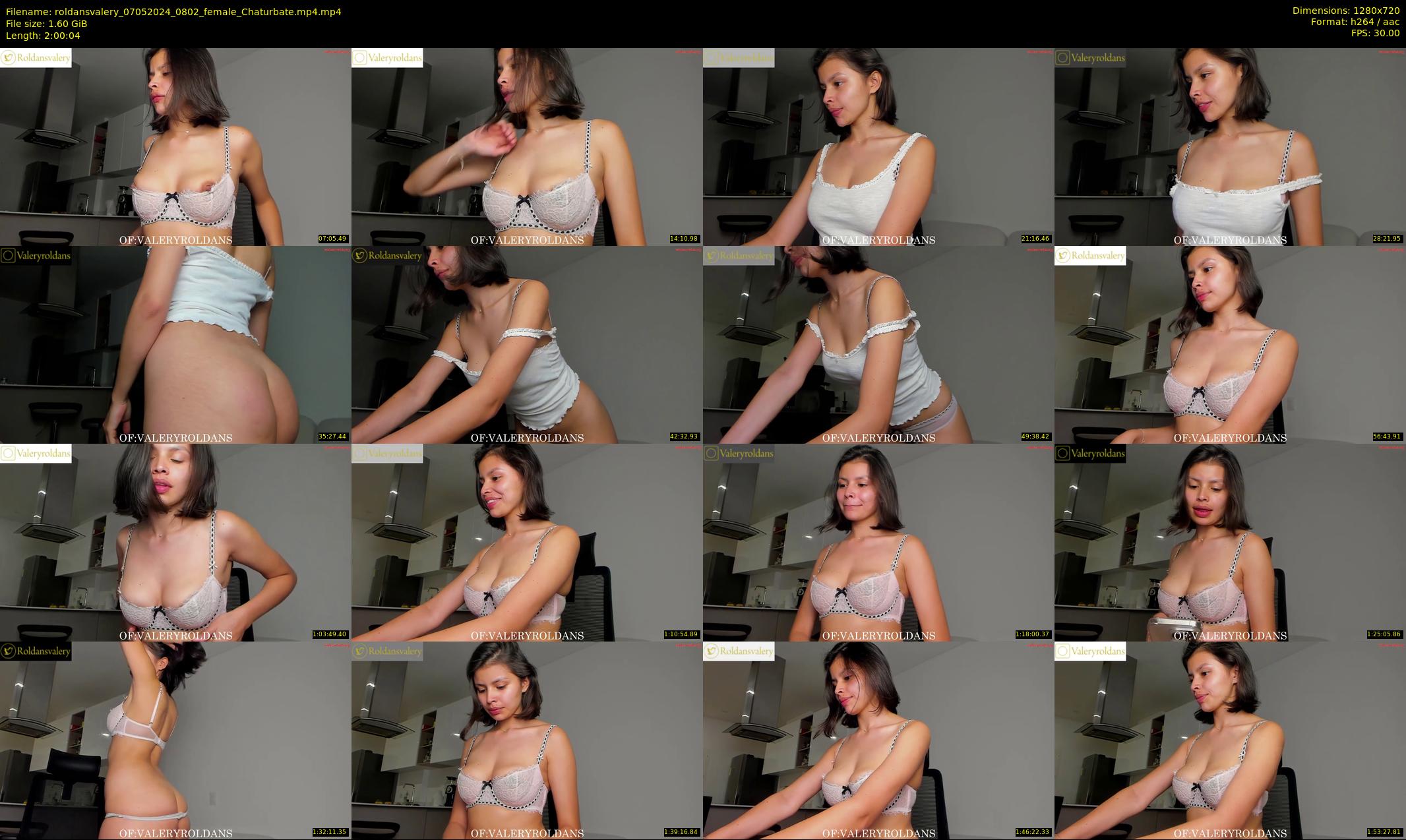 roldansvalery — 121 minute Chaturbate female cam show recording, 720p, May 7, 2024
