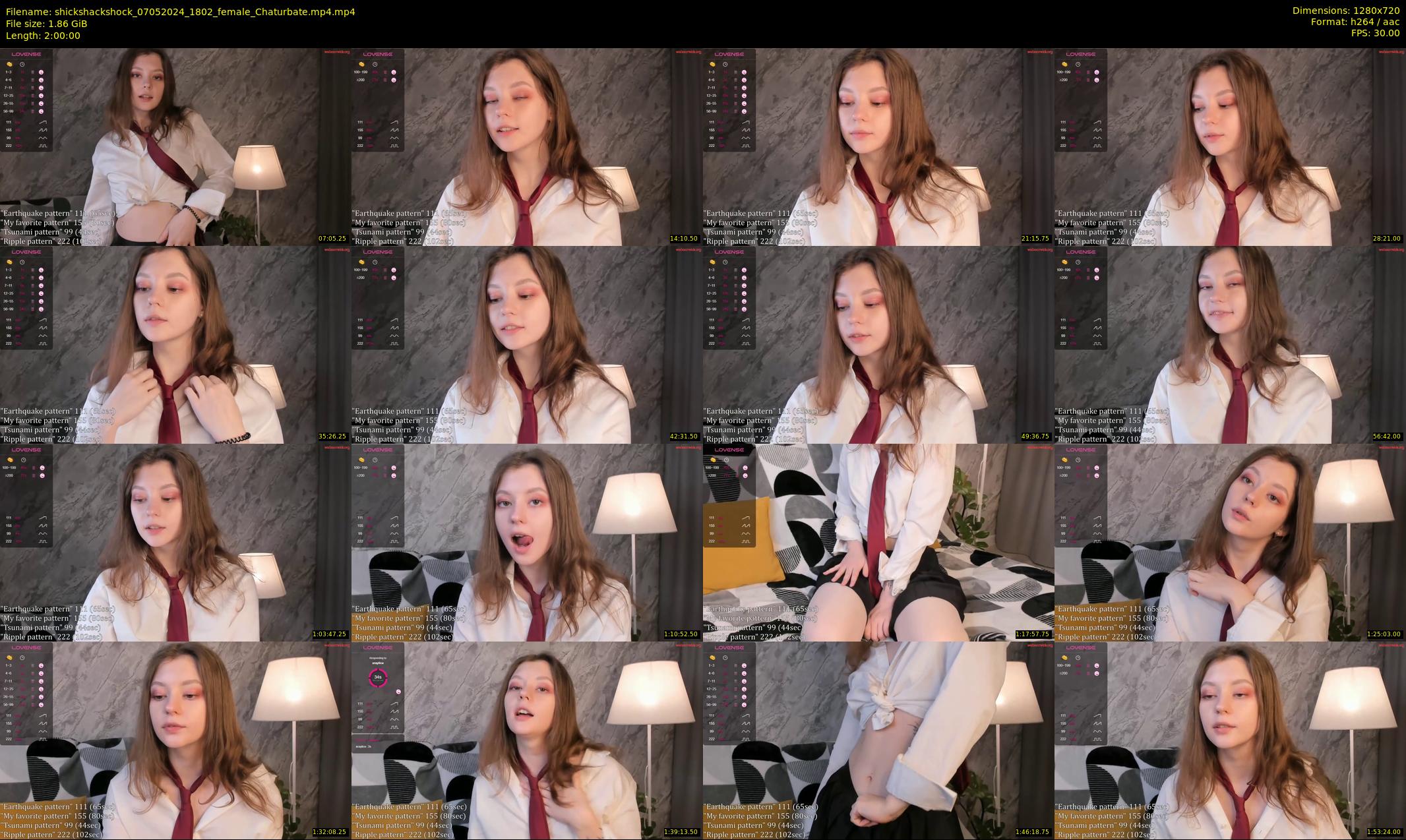 shickshackshock — 120 minute Chaturbate female cam show recording, 720p, May 7, 2024