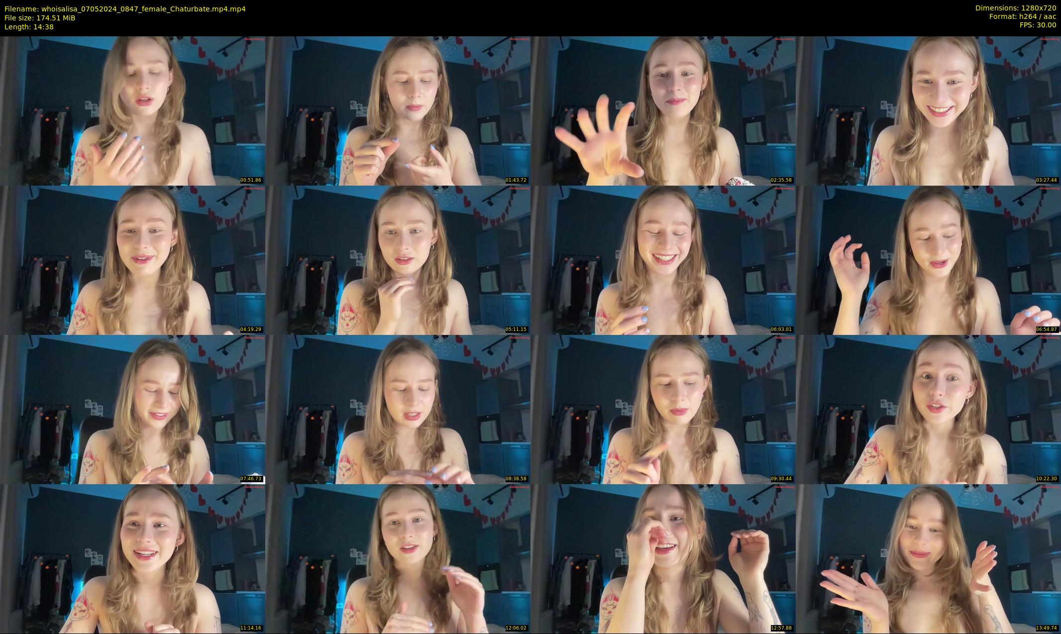 whoisalisa — 15 minute Chaturbate female cam show recording, 720p, May 7, 2024