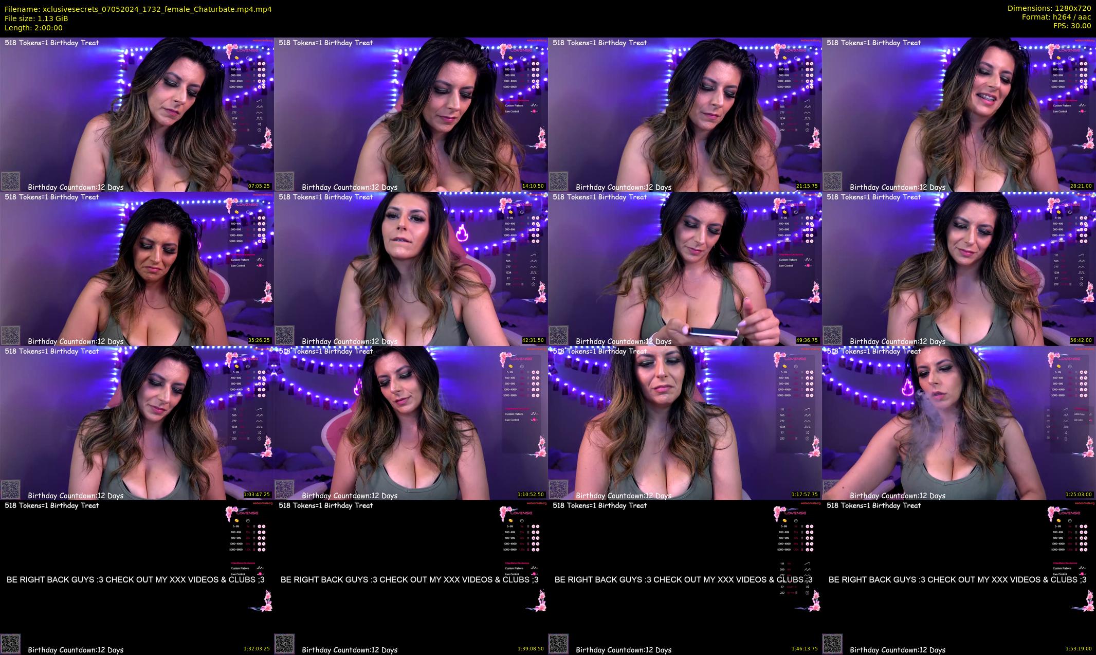xclusivesecrets — 120 minute Chaturbate female cam show recording, 720p, May 7, 2024