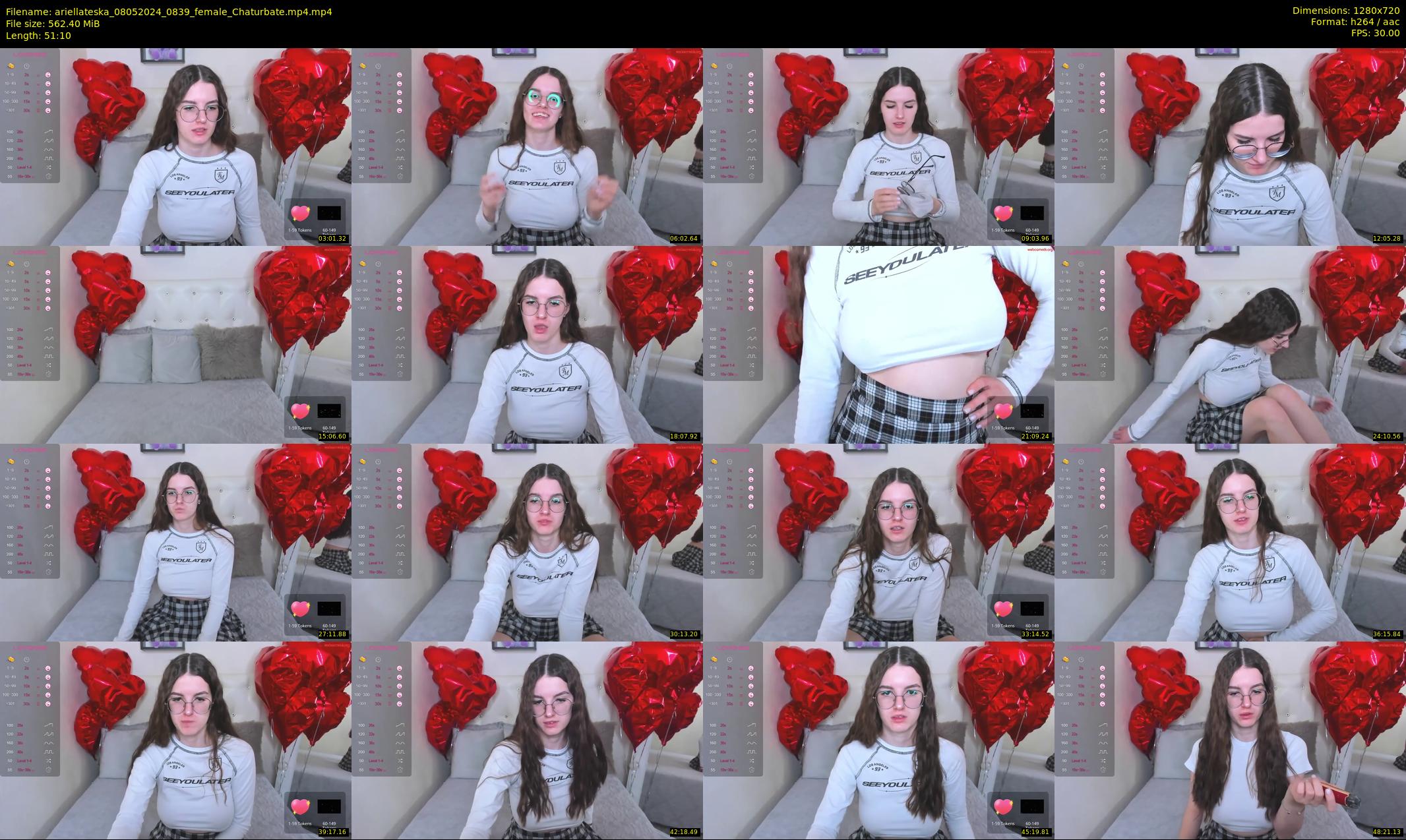 ariellateska — 52 minute Chaturbate female cam show recording, 720p, May 8, 2024