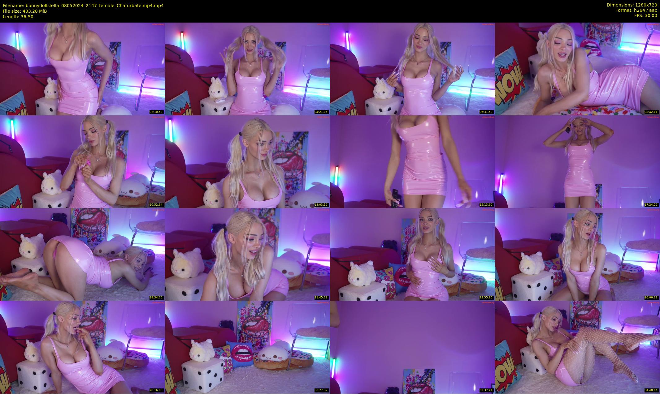 bunnydollstella — 37 minute Chaturbate female cam show recording, 720p, May 8, 2024