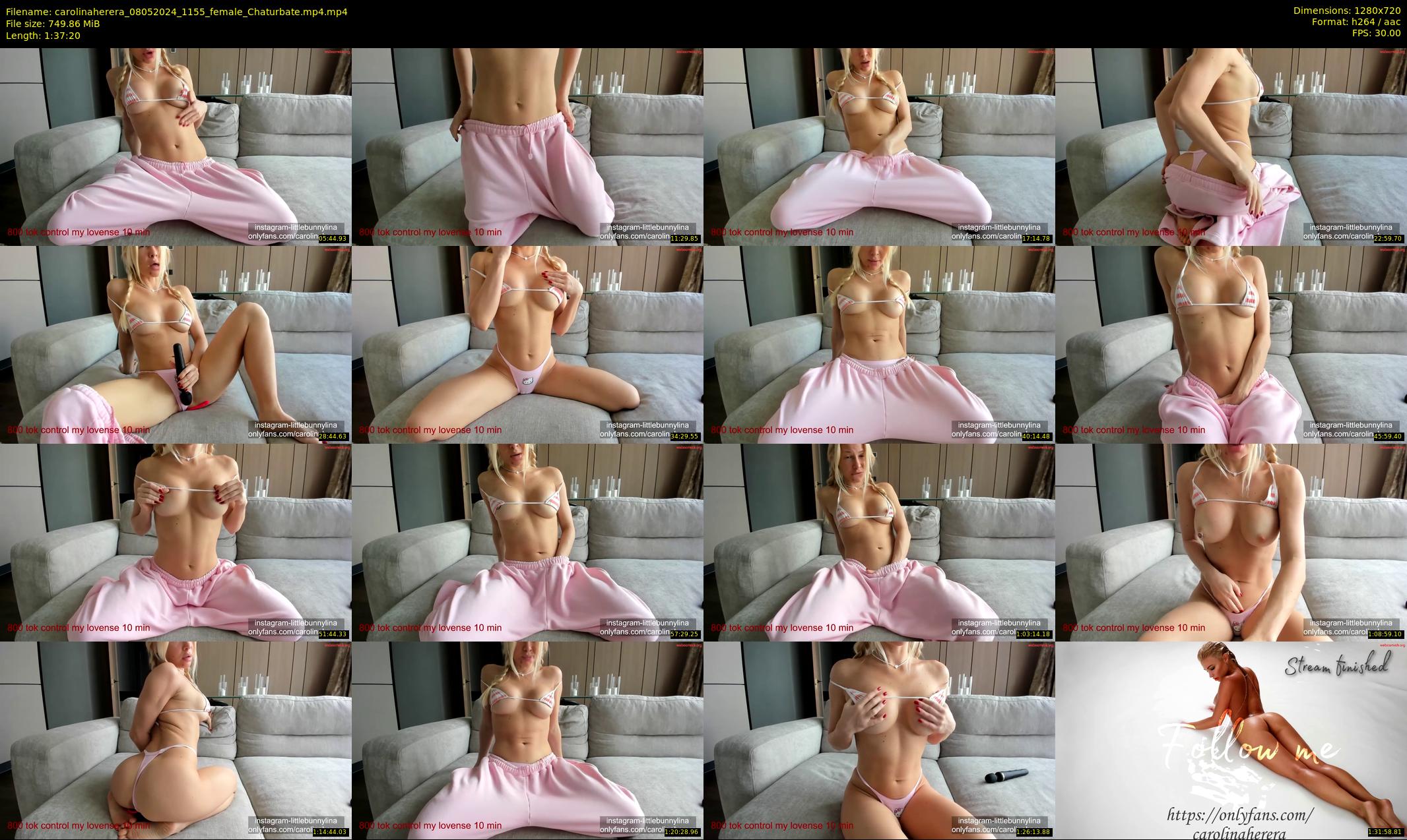 carolinaherera — 98 minute Chaturbate female cam show recording, 720p, May 8, 2024