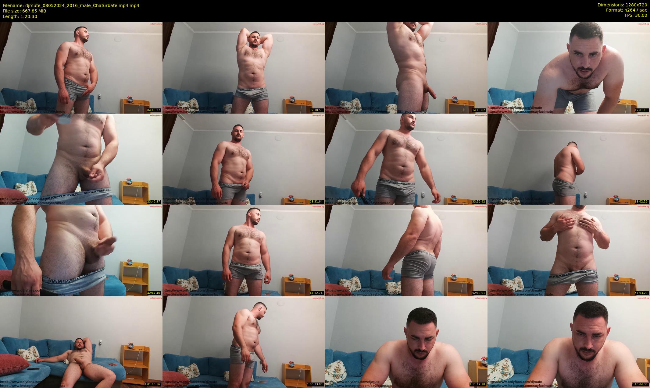 djmute — 81 minute Chaturbate male cam show recording, 720p, May 8, 2024