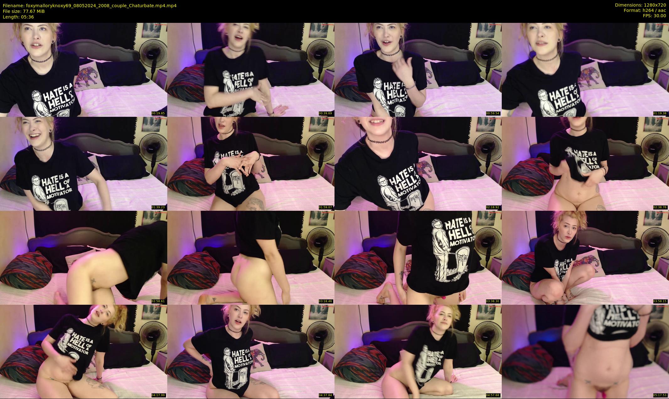 foxymalloryknoxy69 — 6 minute Chaturbate couple cam show recording, 720p, May 8, 2024