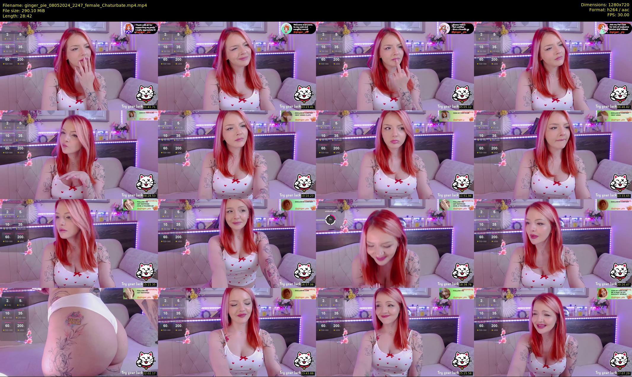ginger_pie — 29 minute Chaturbate female cam show recording, 720p, May 8, 2024