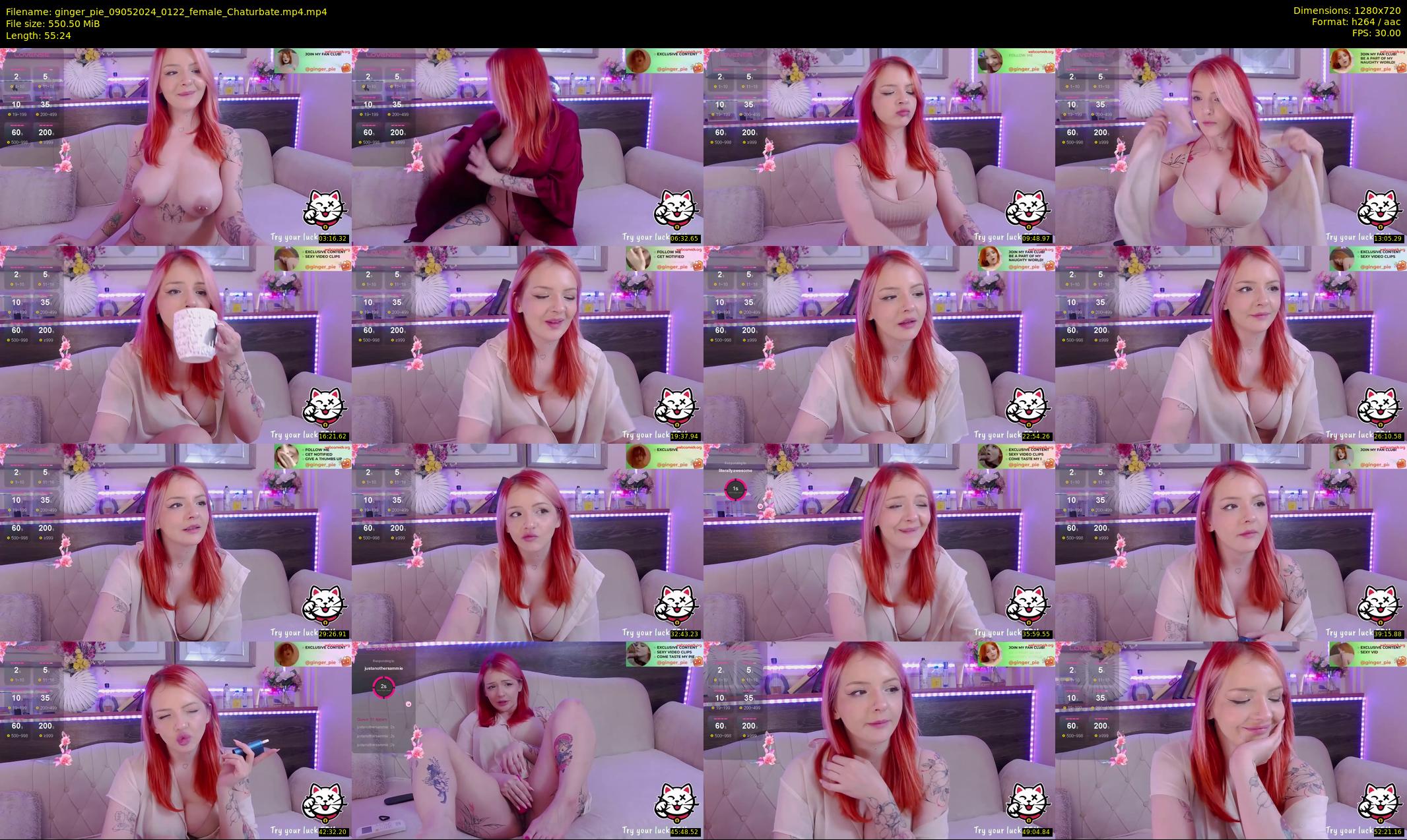 ginger_pie — 56 minute Chaturbate female cam show recording, 720p, May 9, 2024